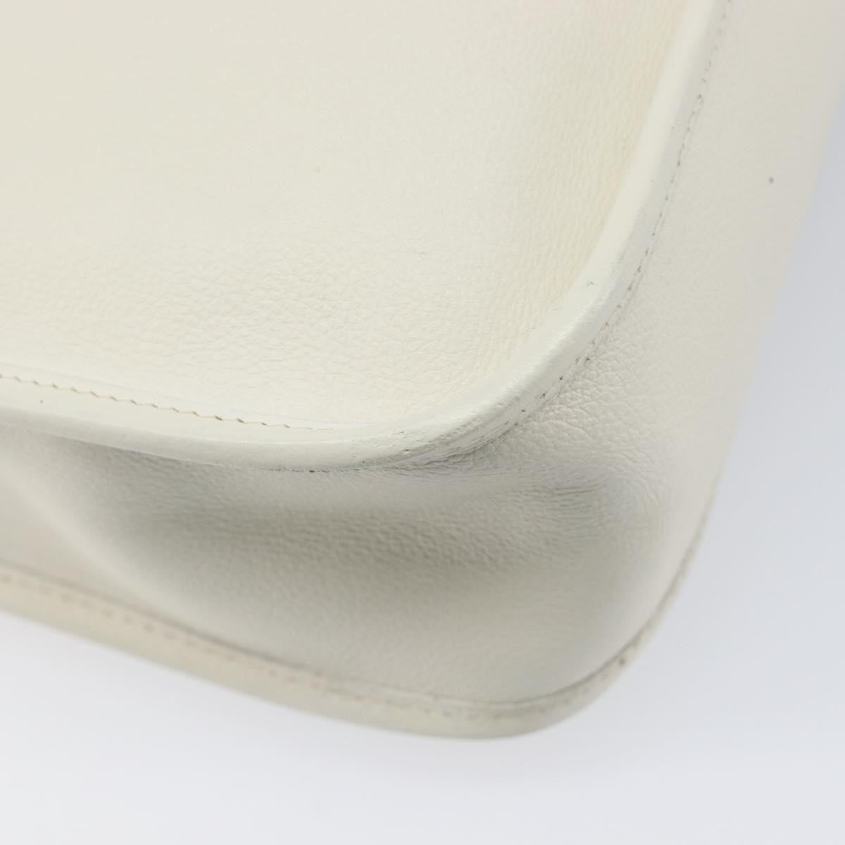 Hermes Vespa Courchevel White Leather Shoulder Bag Bag (Pre-Owned)