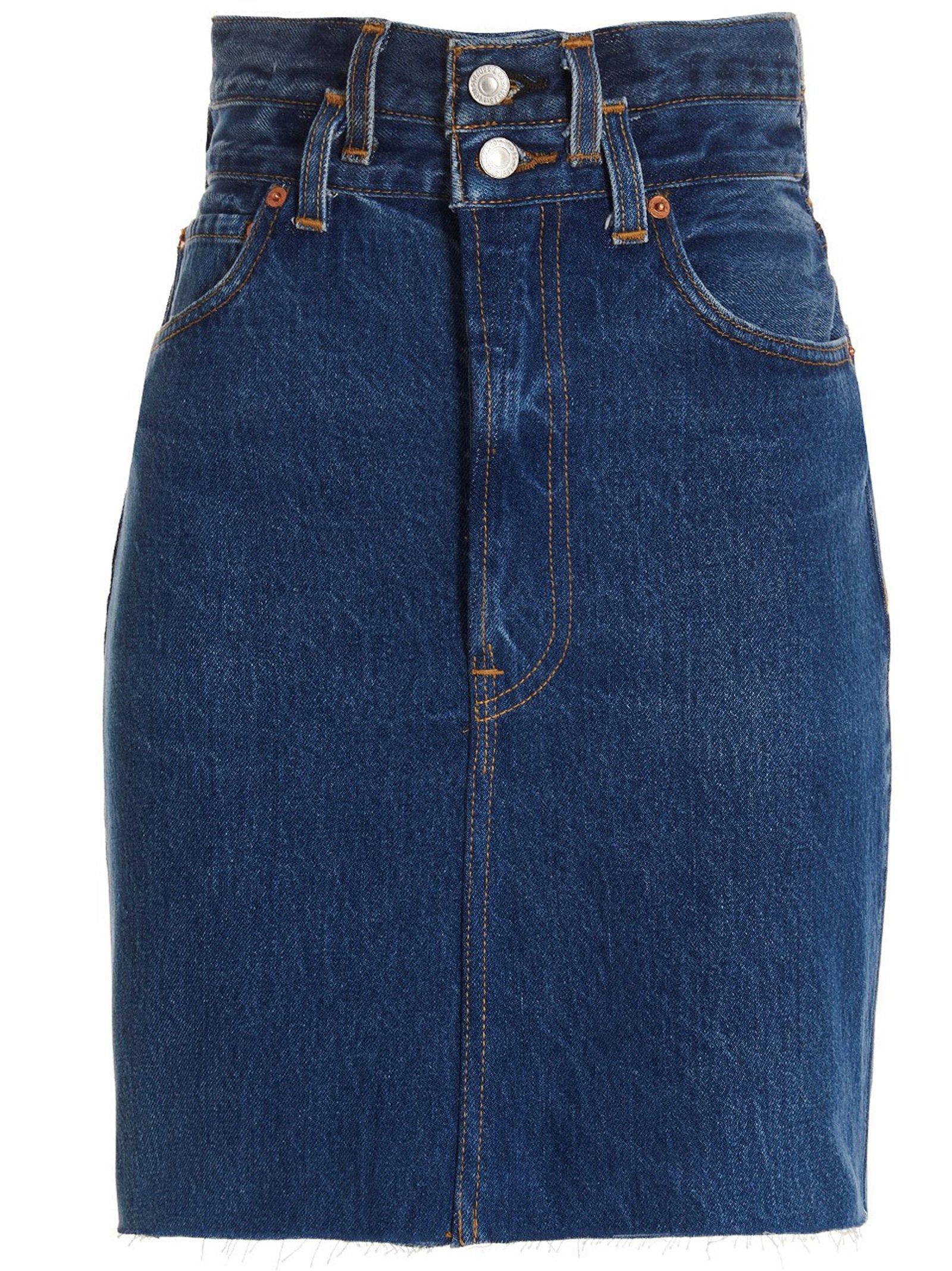 Re/Done Women's Double Waisted Pencil Re Done X Levis Skirt
