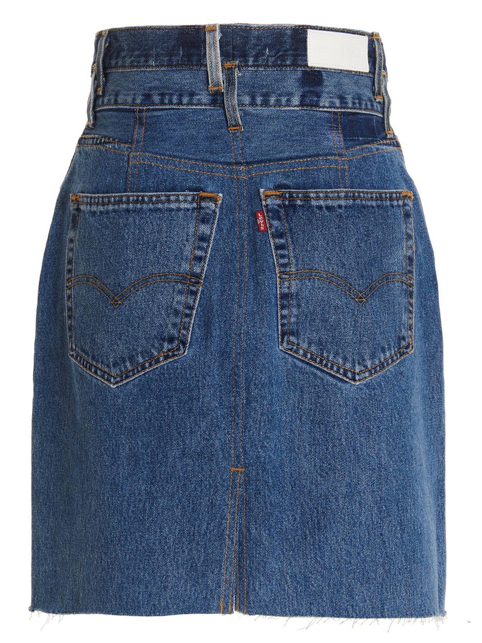 Re/Done Women's Double Waisted Pencil Re Done X Levis Skirt