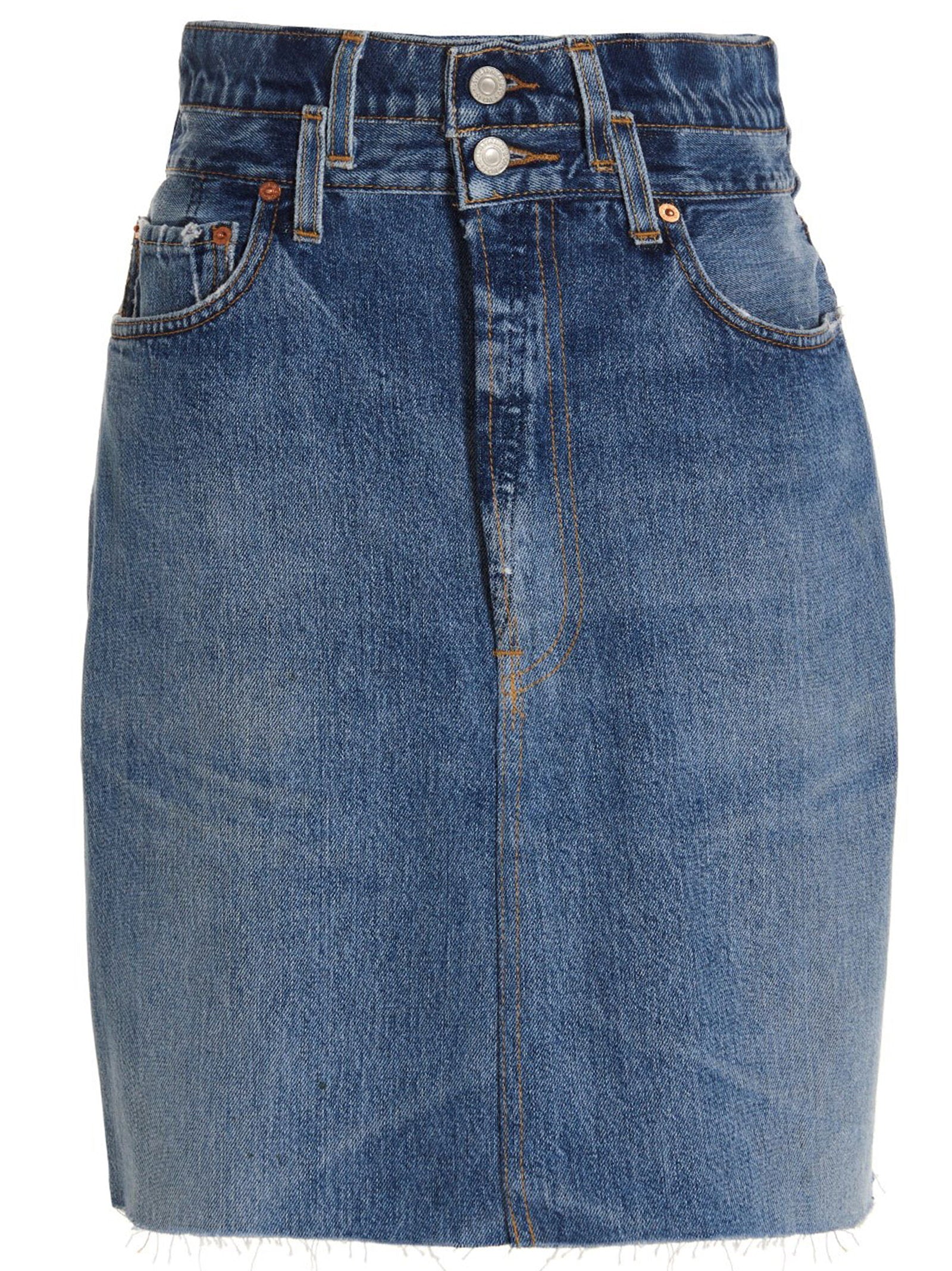Re/Done Women's Double Waisted Pencil Re Done X Levis Skirt