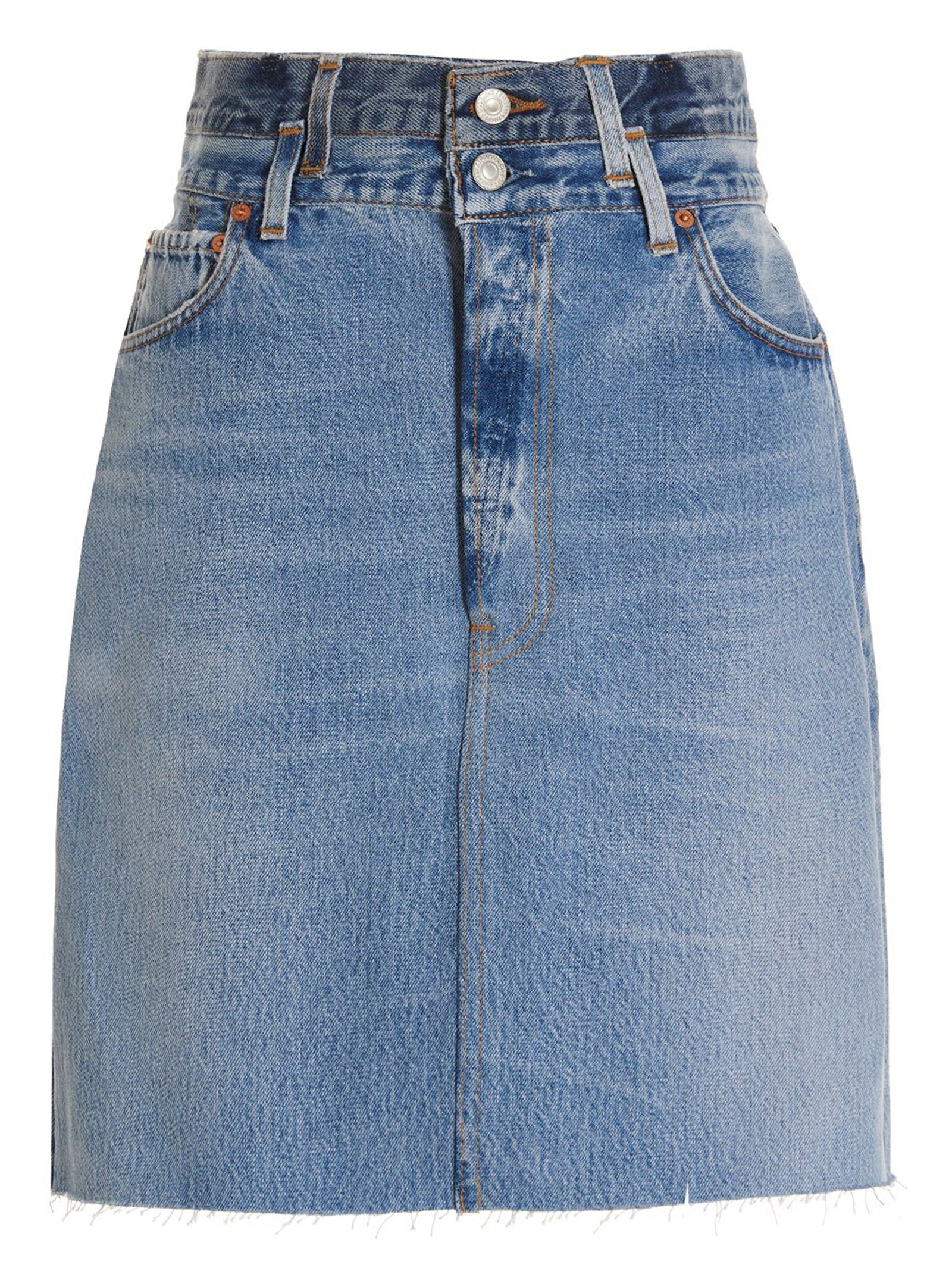 Re/Done Women's Double Waisted Pencil Re Done X Levis Skirt