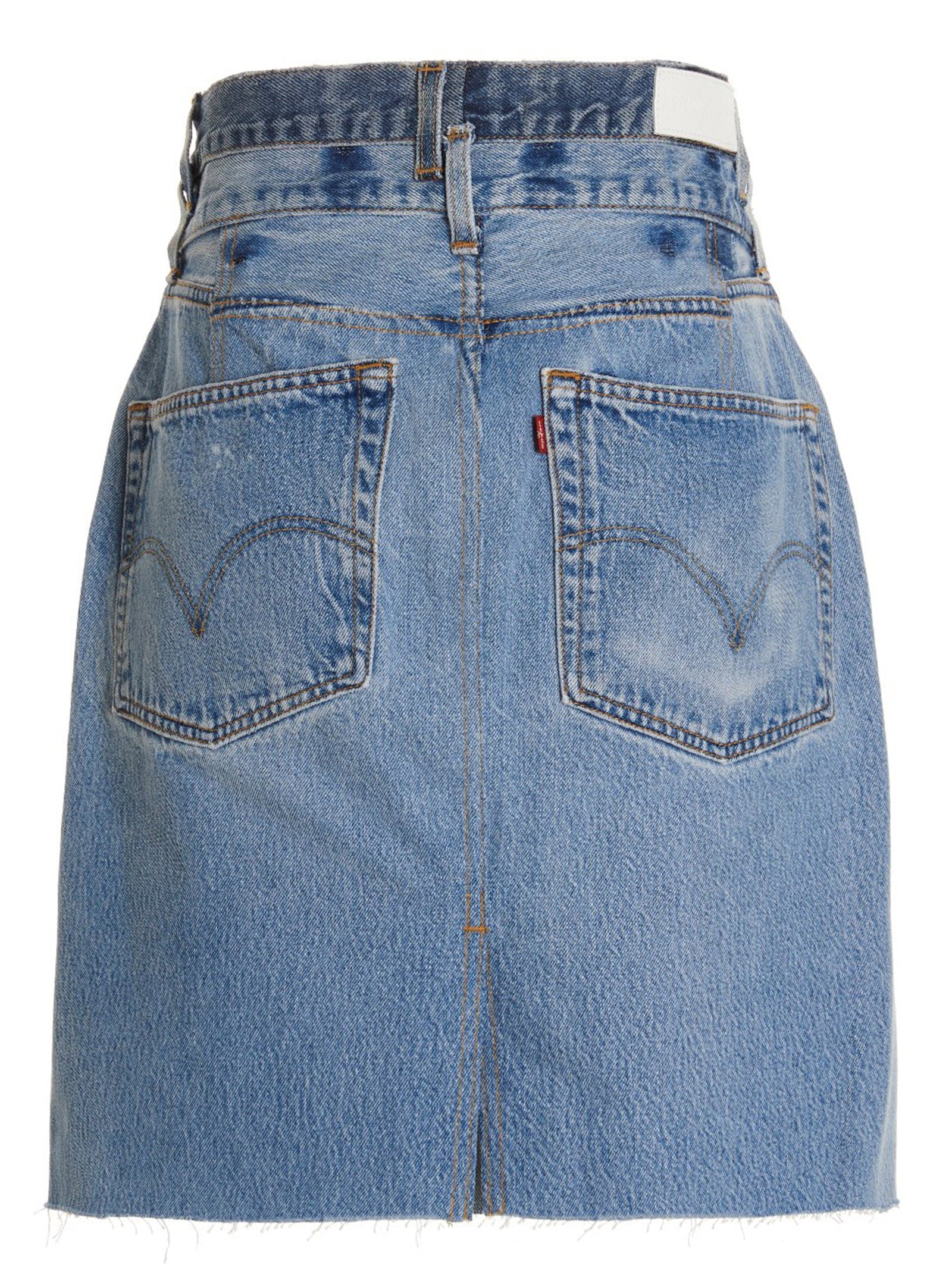 Re/Done Women's Double Waisted Pencil Re Done X Levis Skirt
