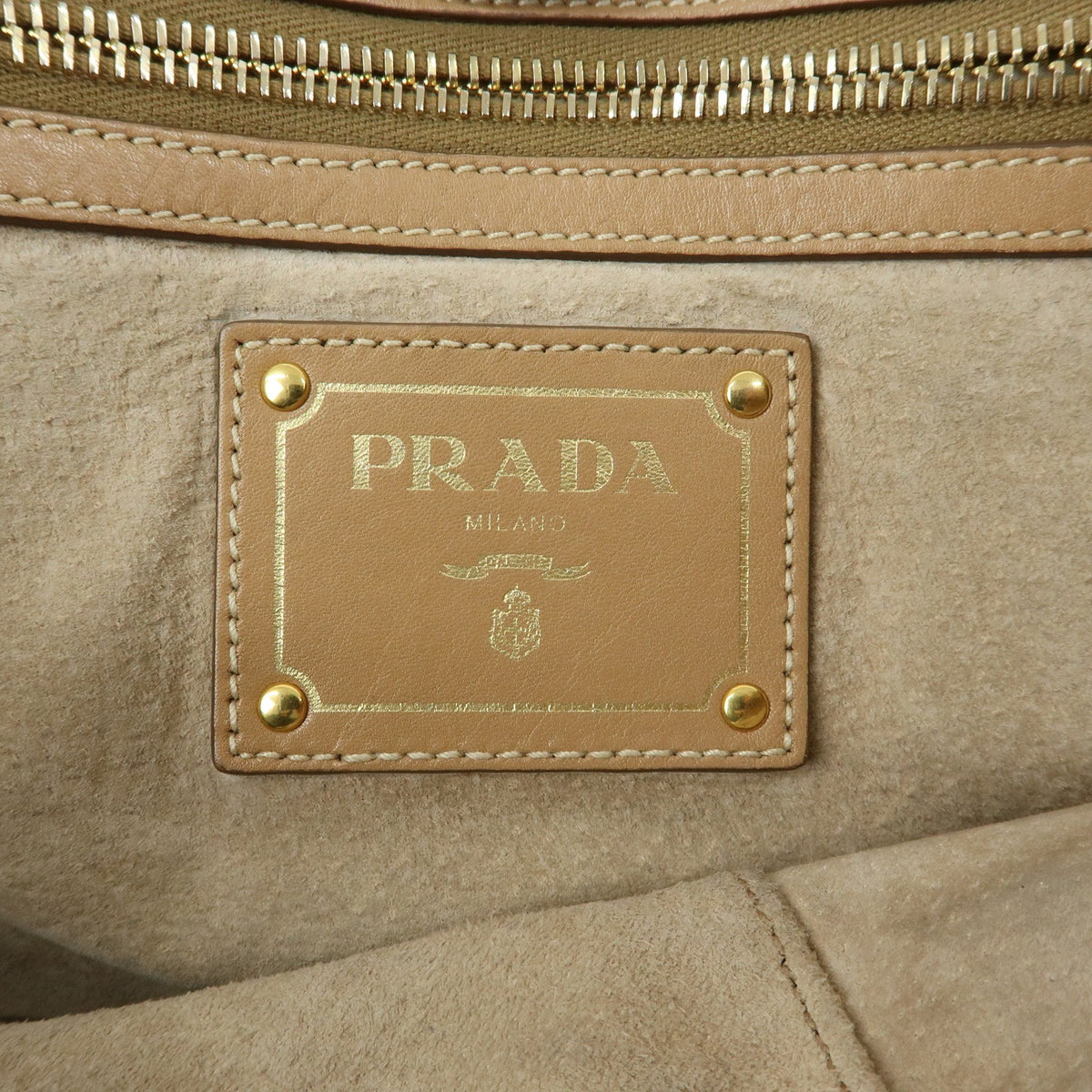 Prada Convertible Shopper Soft Calf Brown Leather Tote Bag Bag (Pre-Owned)