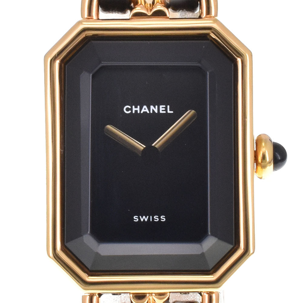Chanel Premiere Rock Quartz Plated Metal And Leather Watch (Pre-Owned)