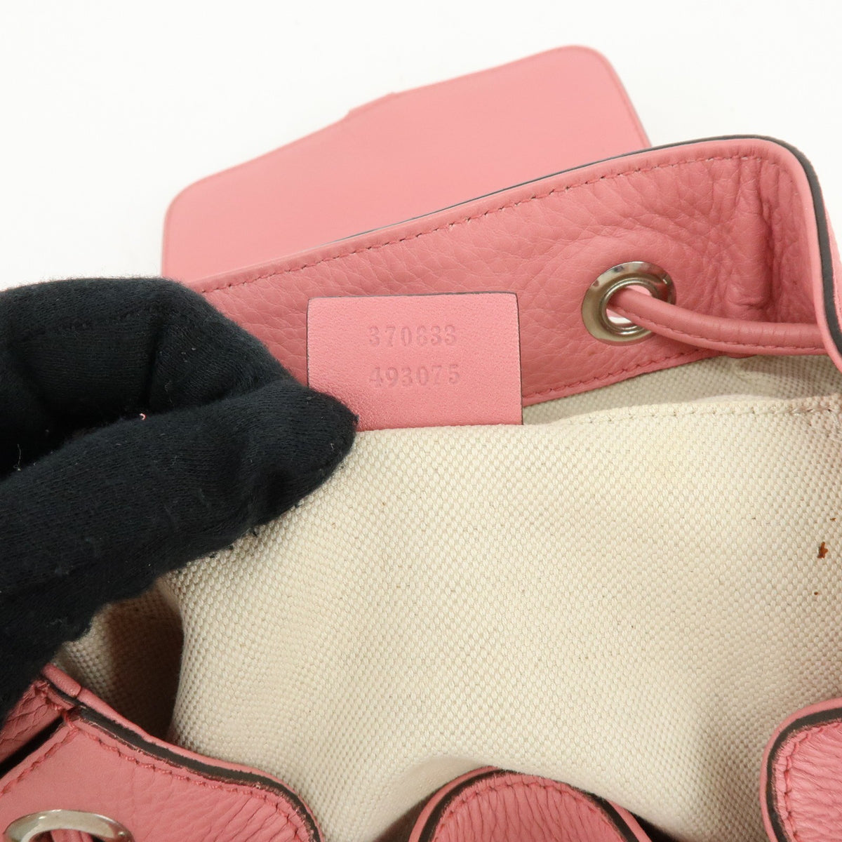 Gucci Bamboo Tassel Leather Pink Leather Backpack Bag (Pre-Owned)