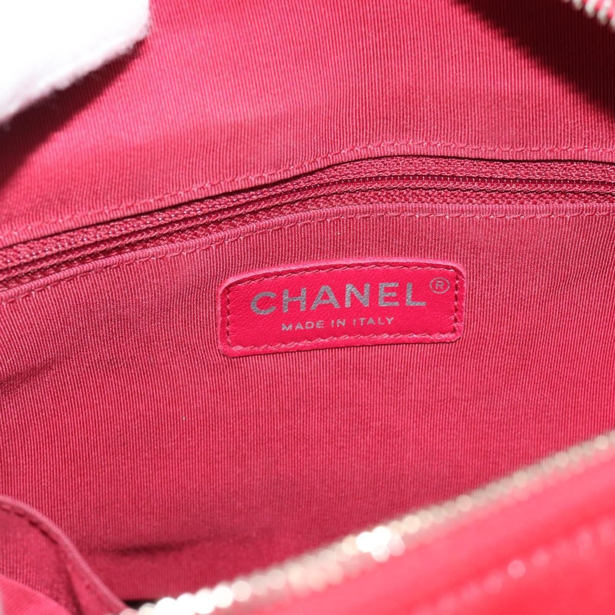 Chanel Gabrielle Logo Hobo Tweed And Calfskin Red Canvas Shoulder Bag Bag (Pre-Owned)
