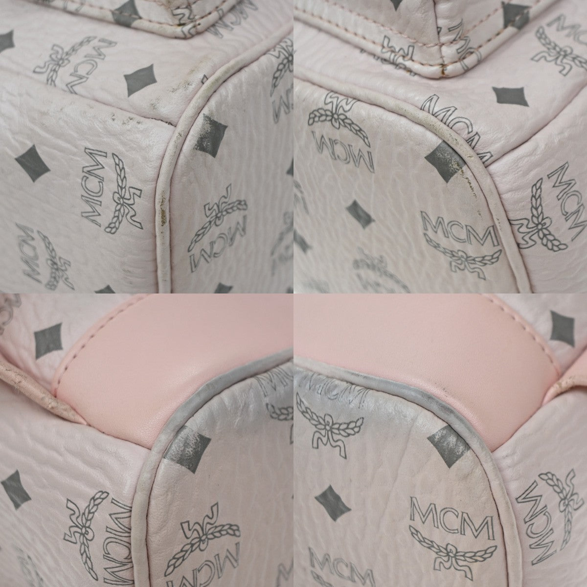 MCM Vintage Vicetos Leather Pink Leather Shoulder Bag Bag (Pre-Owned)