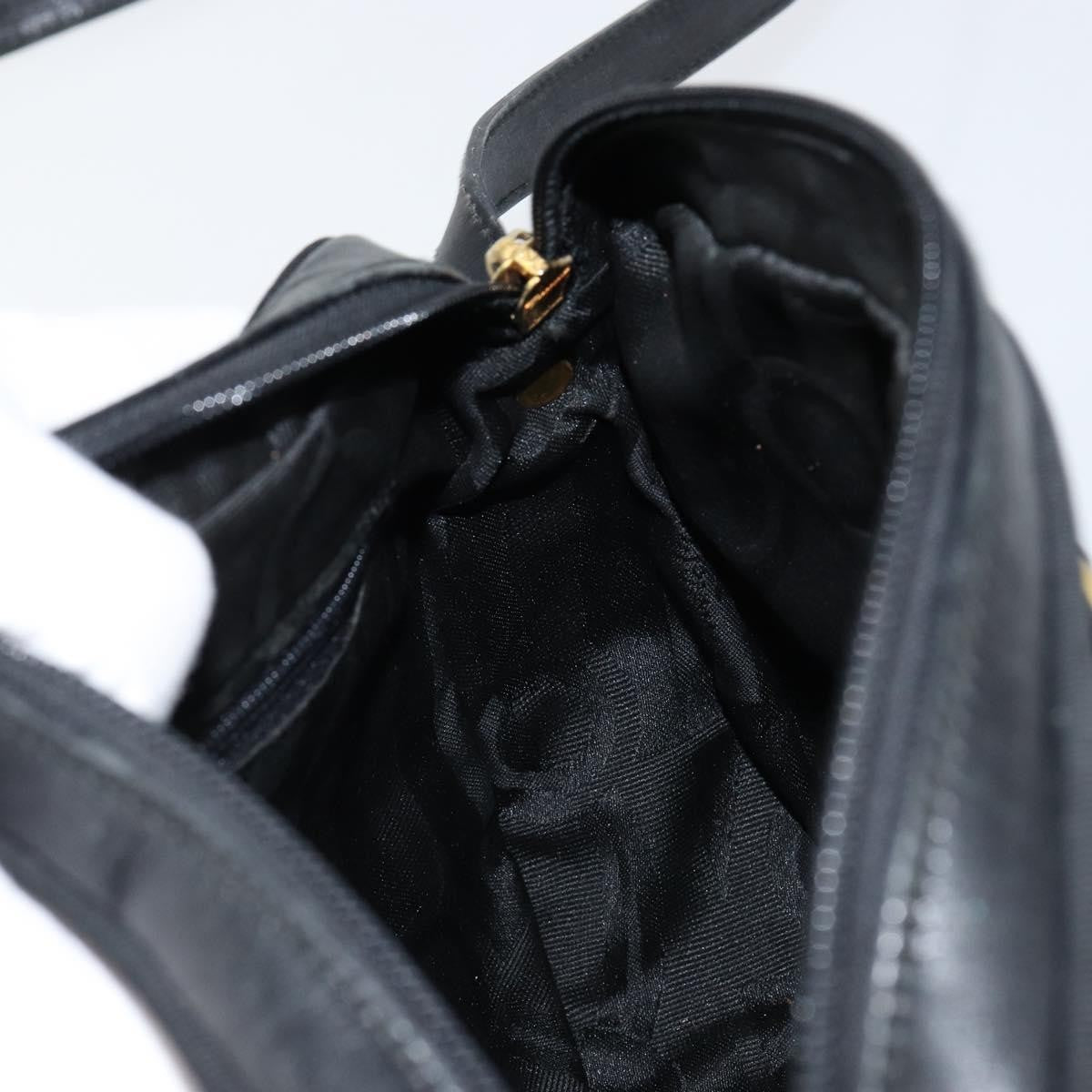 Salvatore Ferragamo Vala Leather Black Leather Shoulder Bag Bag (Pre-Owned)