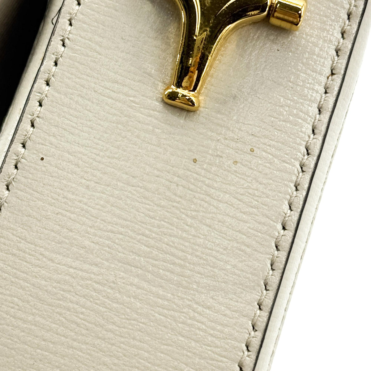 Gucci Horsebit 1955 Gg Coated Canvas With Leather White Canvas Shoulder Bag Bag (Pre-Owned)