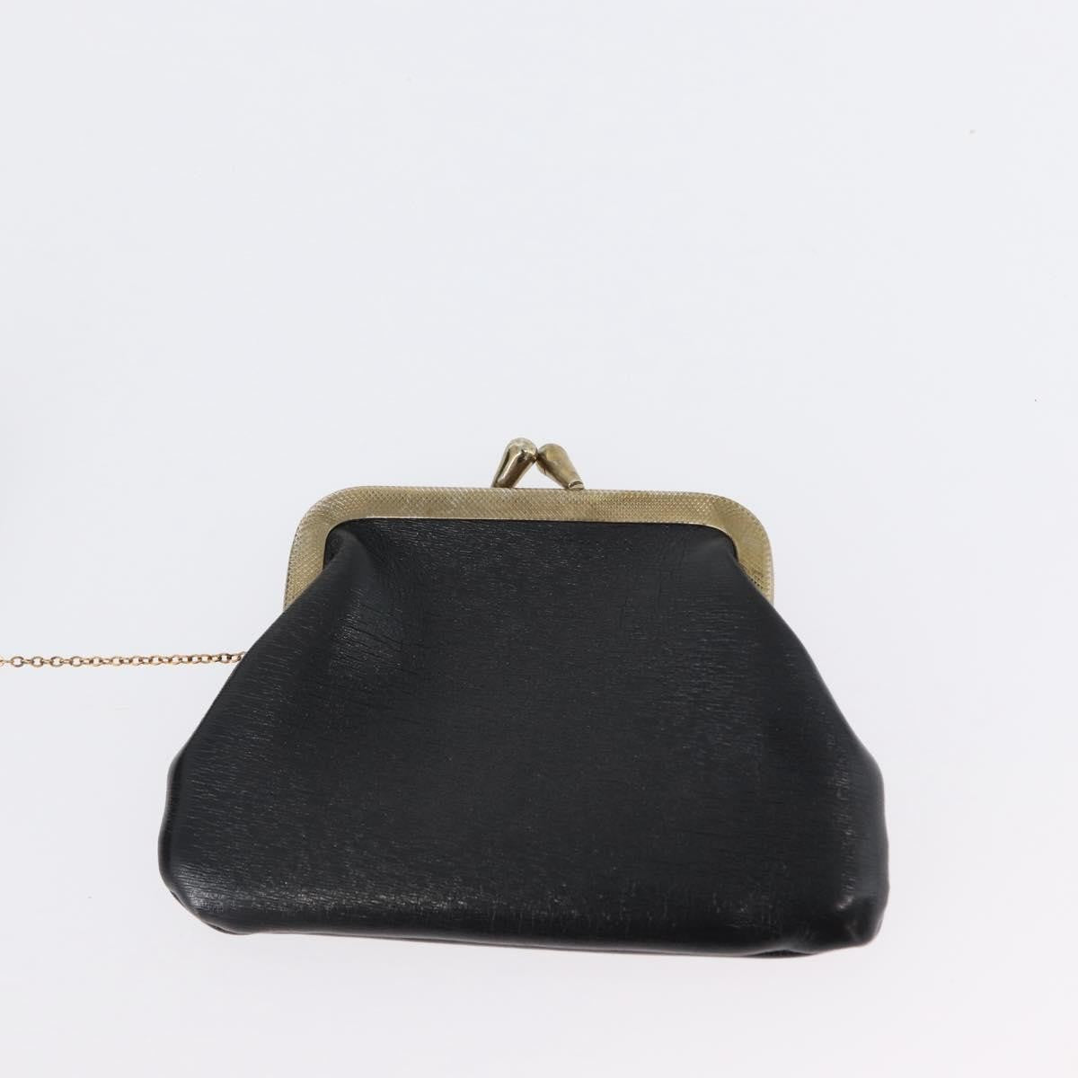Christian Dior Vintage Cd Logo Leather Black Leather Shoulder Bag Bag (Pre-Owned)
