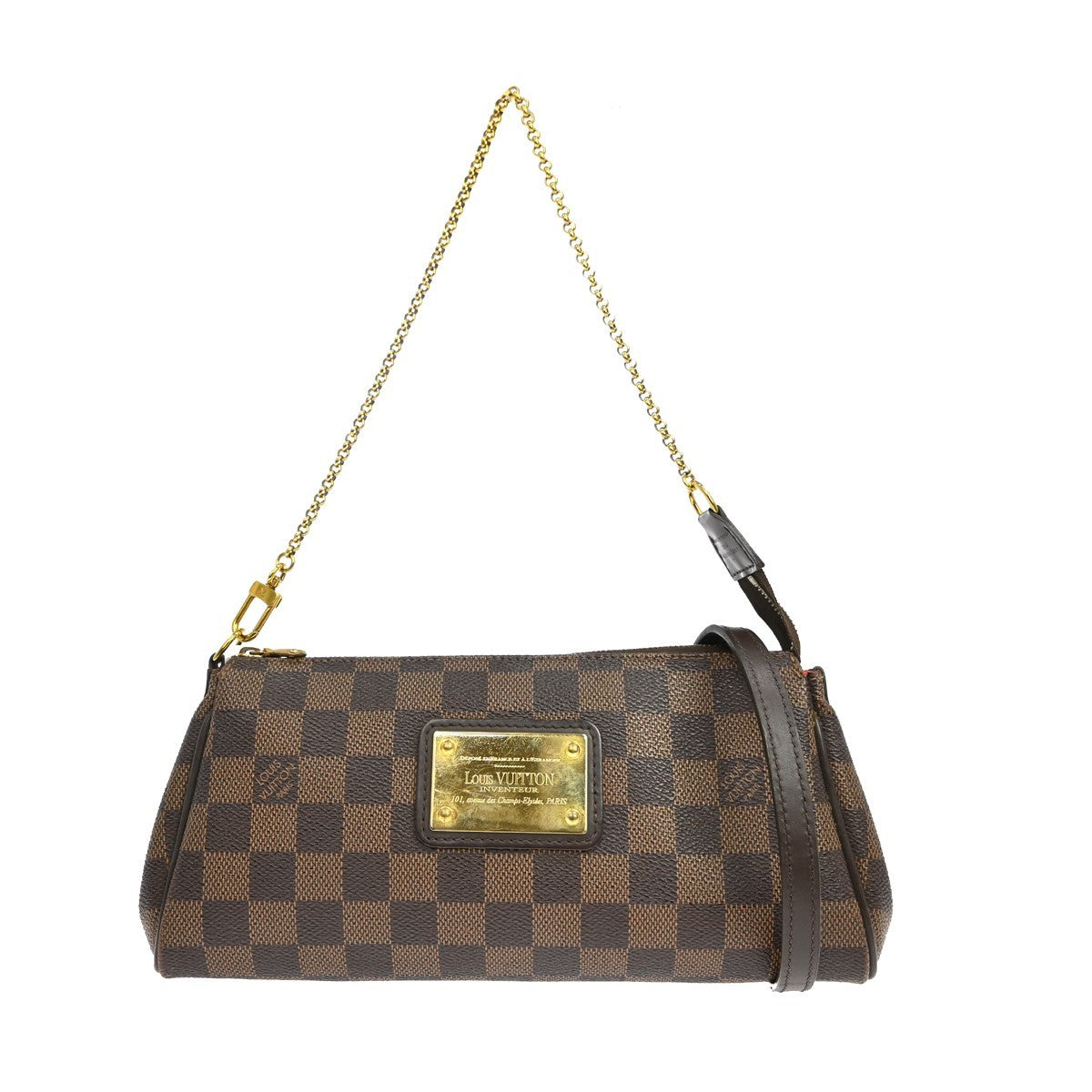 Louis Vuitton Eva Damier Brown Canvas Handbag (Pre-Owned)