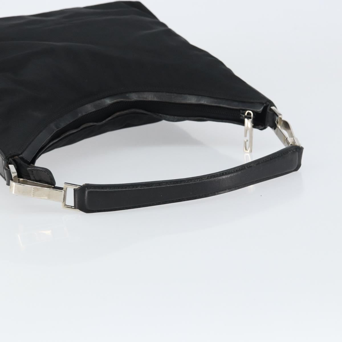 Gucci Zip Hobo Nylon Black Nylon Handbag (Pre-Owned)