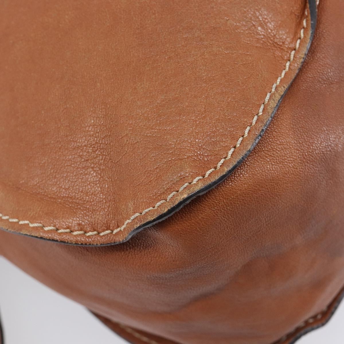 Chloe Marcie Satchel Leather Brown Leather Handbag (Pre-Owned)