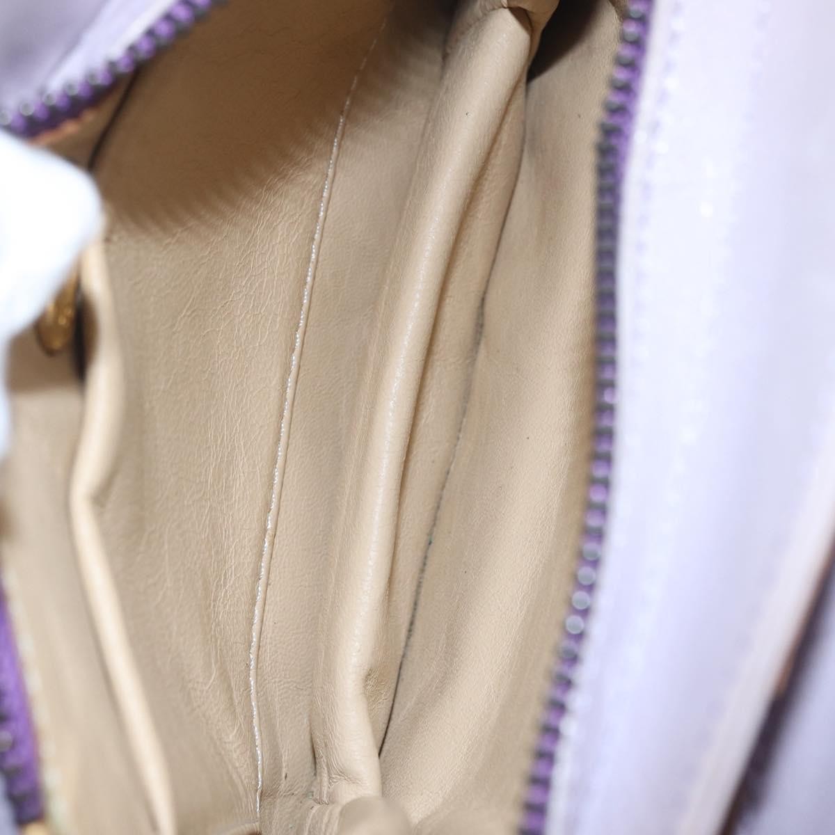 Fendi Handbag Cuir Purple Leather Handbag (Pre-Owned)