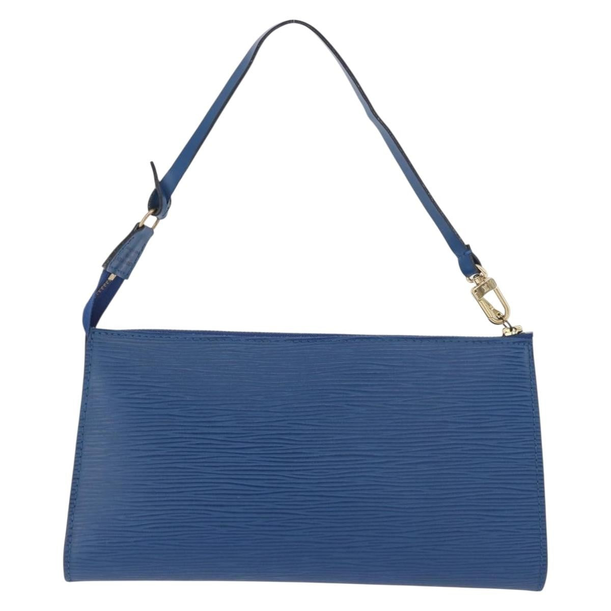 Louis Vuitton Pochette Accessoires Epi Blue Leather Clutche & Pouche Bag (Pre-Owned)