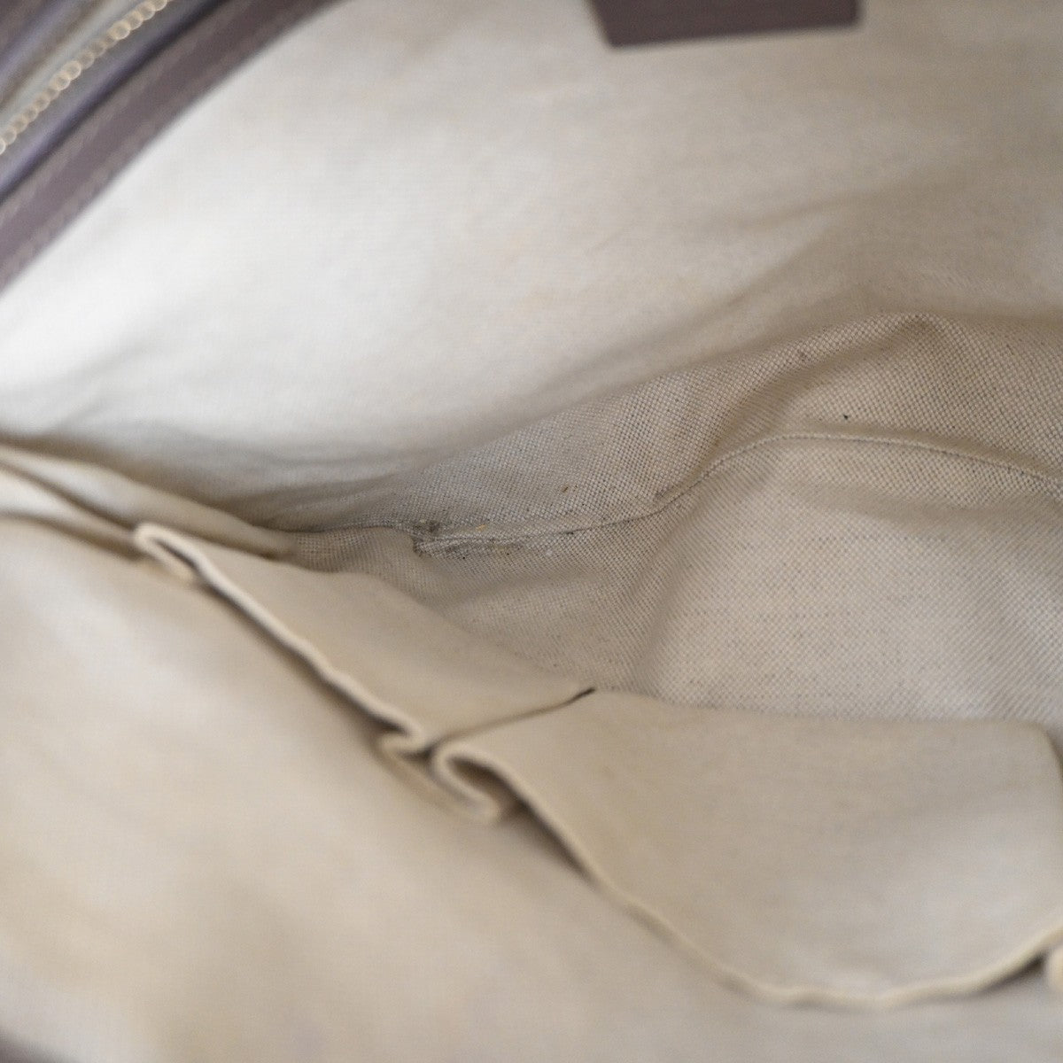 Gucci Mayfair Messenger Gg Canvas And Leather Beige Canvas Shoulder Bag Bag (Pre-Owned)