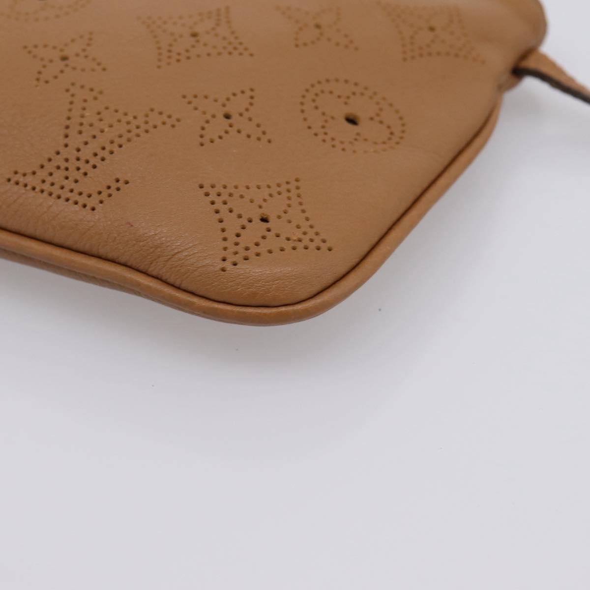 Louis Vuitton Selene Pochette Mahina Leather Camel Leather Clutche & Pouche Bag (Pre-Owned)
