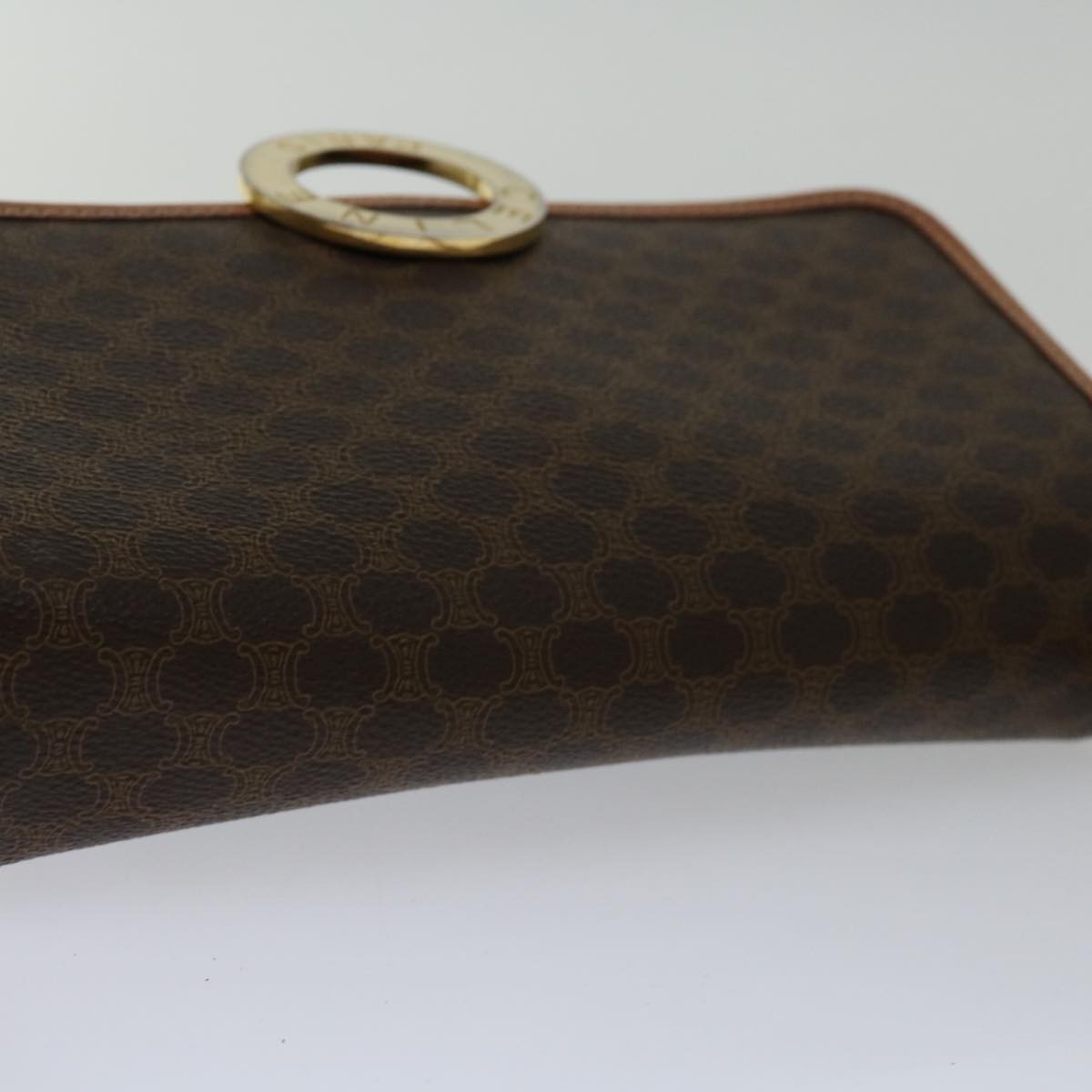 Celine Circle Logo Canvas Brown Pvc Shoulder Bag Bag (Pre-Owned)