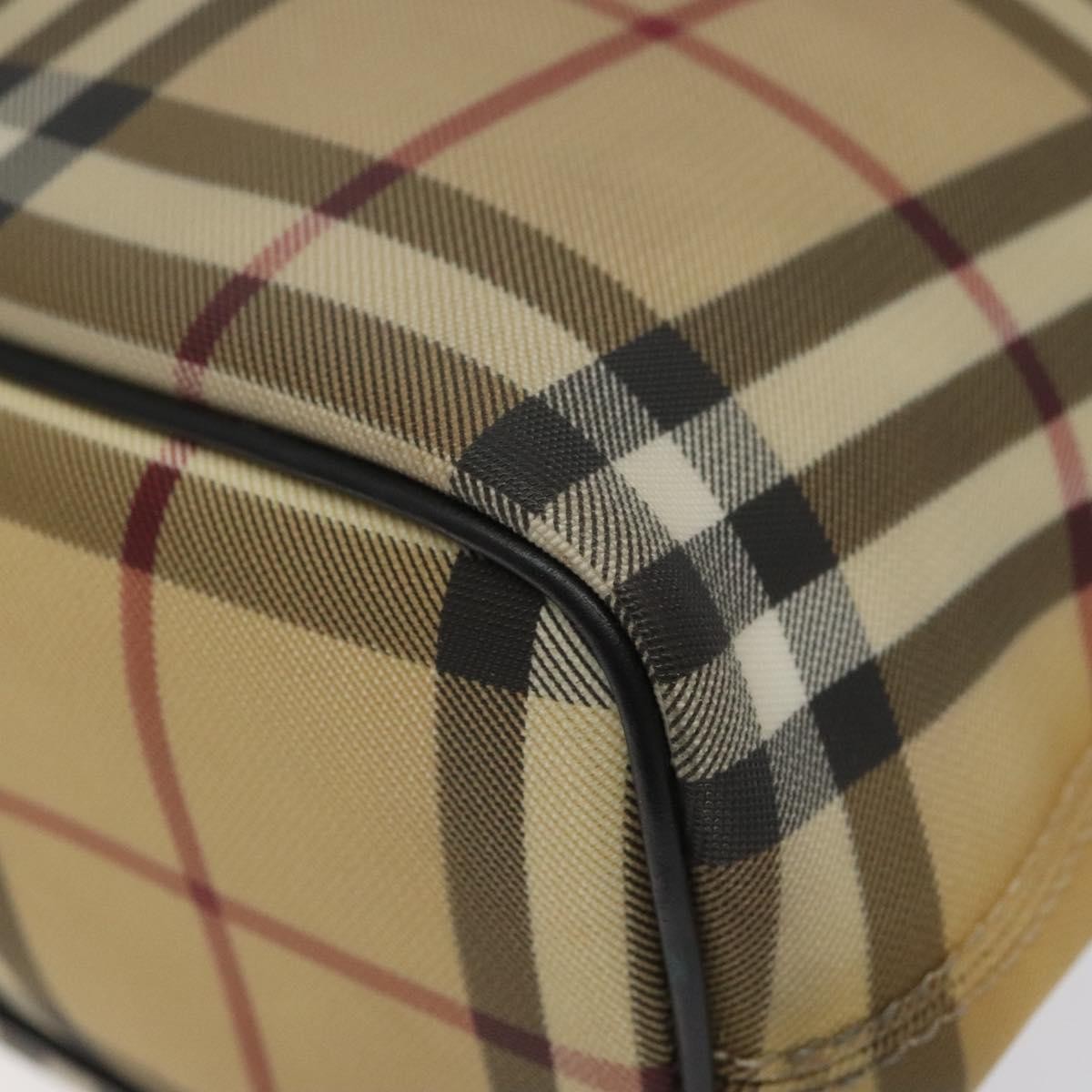 Burberry Nova Check Tote Canvas Check Pattern Beige Canvas Tote Bag Bag (Pre-Owned)