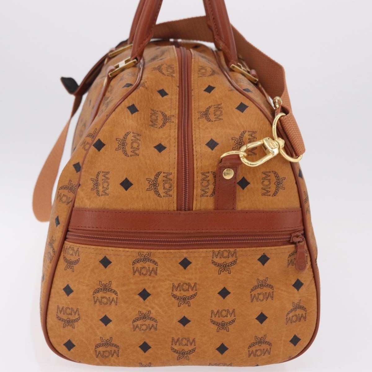 MCM Vicetos Leather Brown Leather Travel Bag Bag (Pre-Owned)