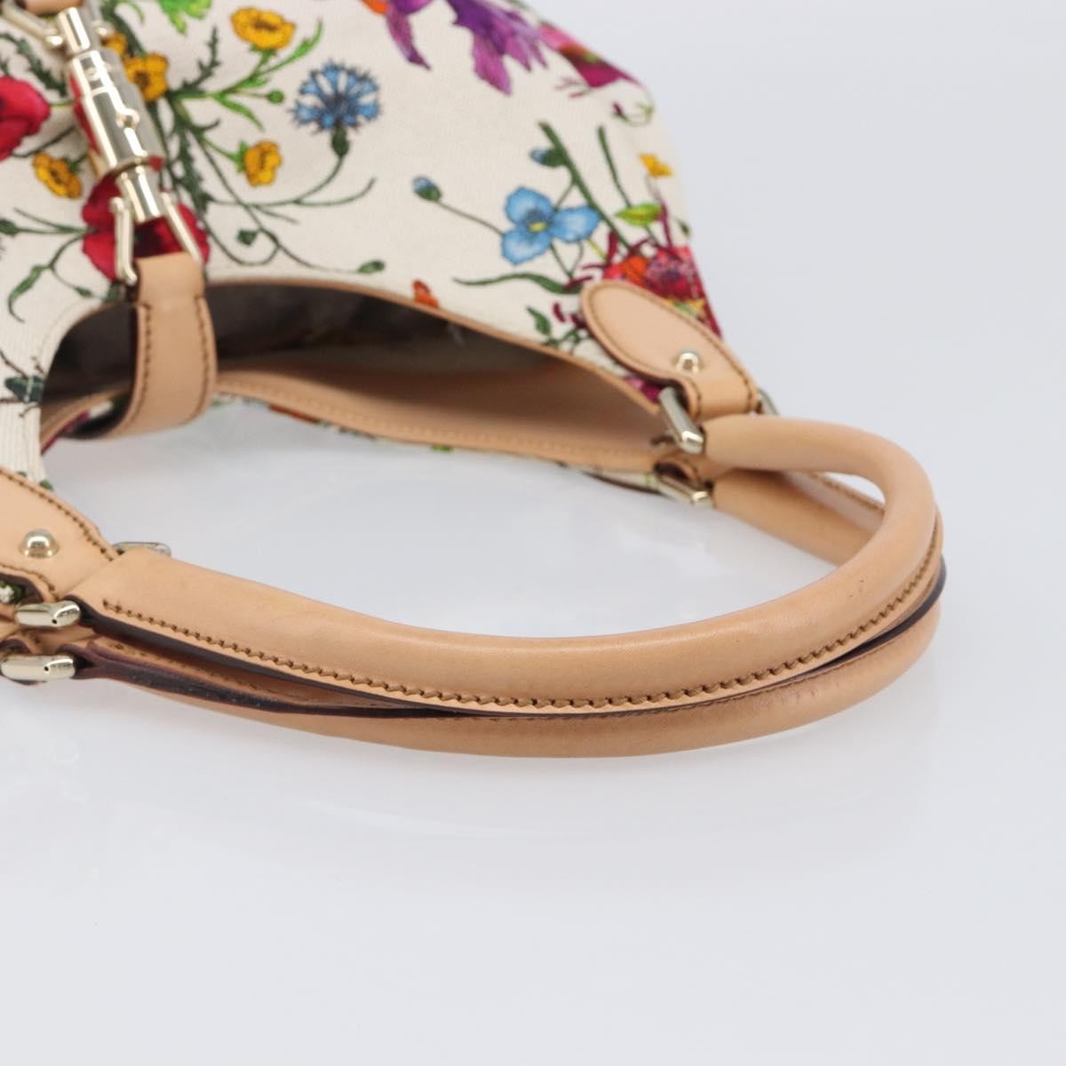 Gucci Joy Bardot Hobo Flora Canvas Multicolour Canvas Handbag (Pre-Owned)