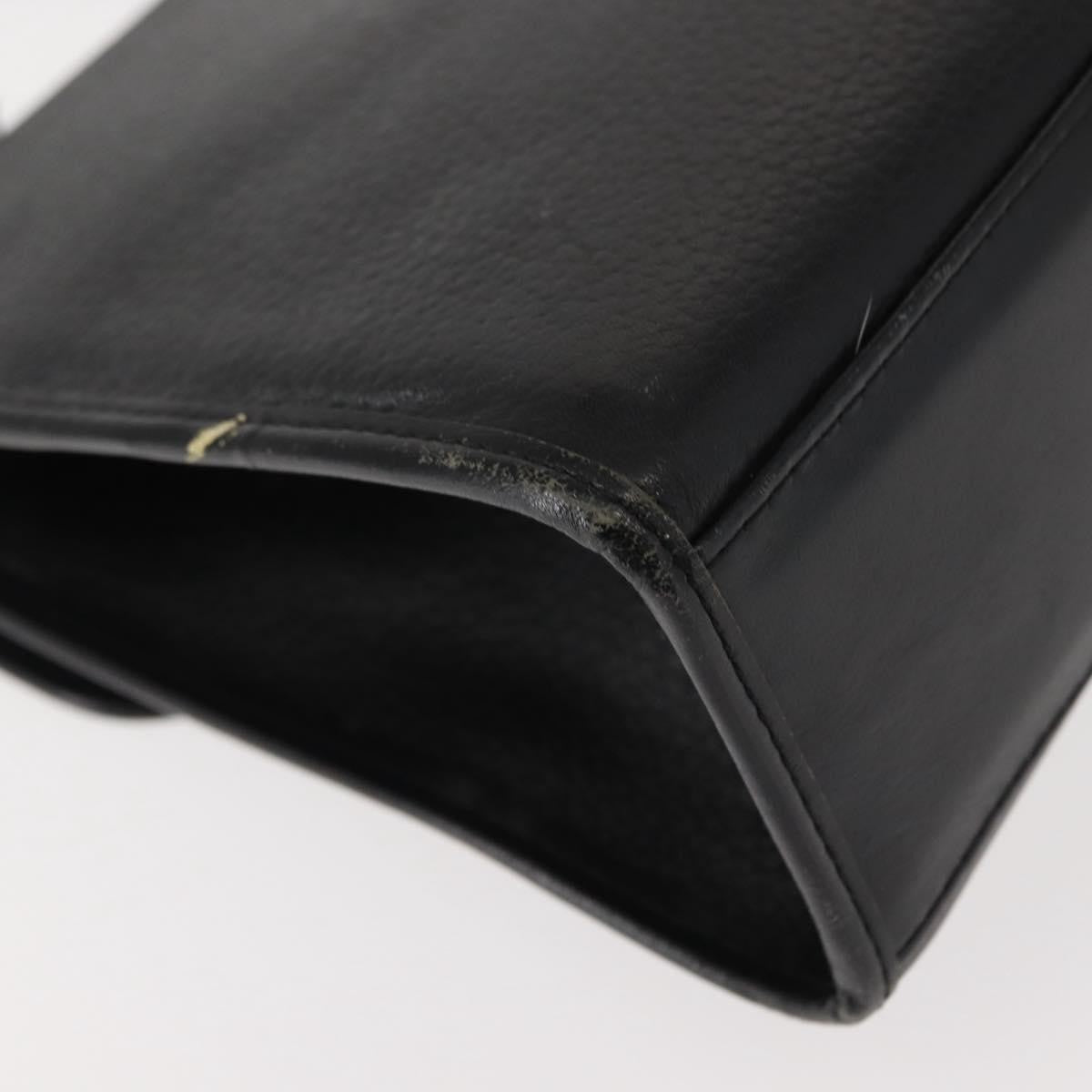 Burberry Vintage Leather Black Leather Handbag (Pre-Owned)