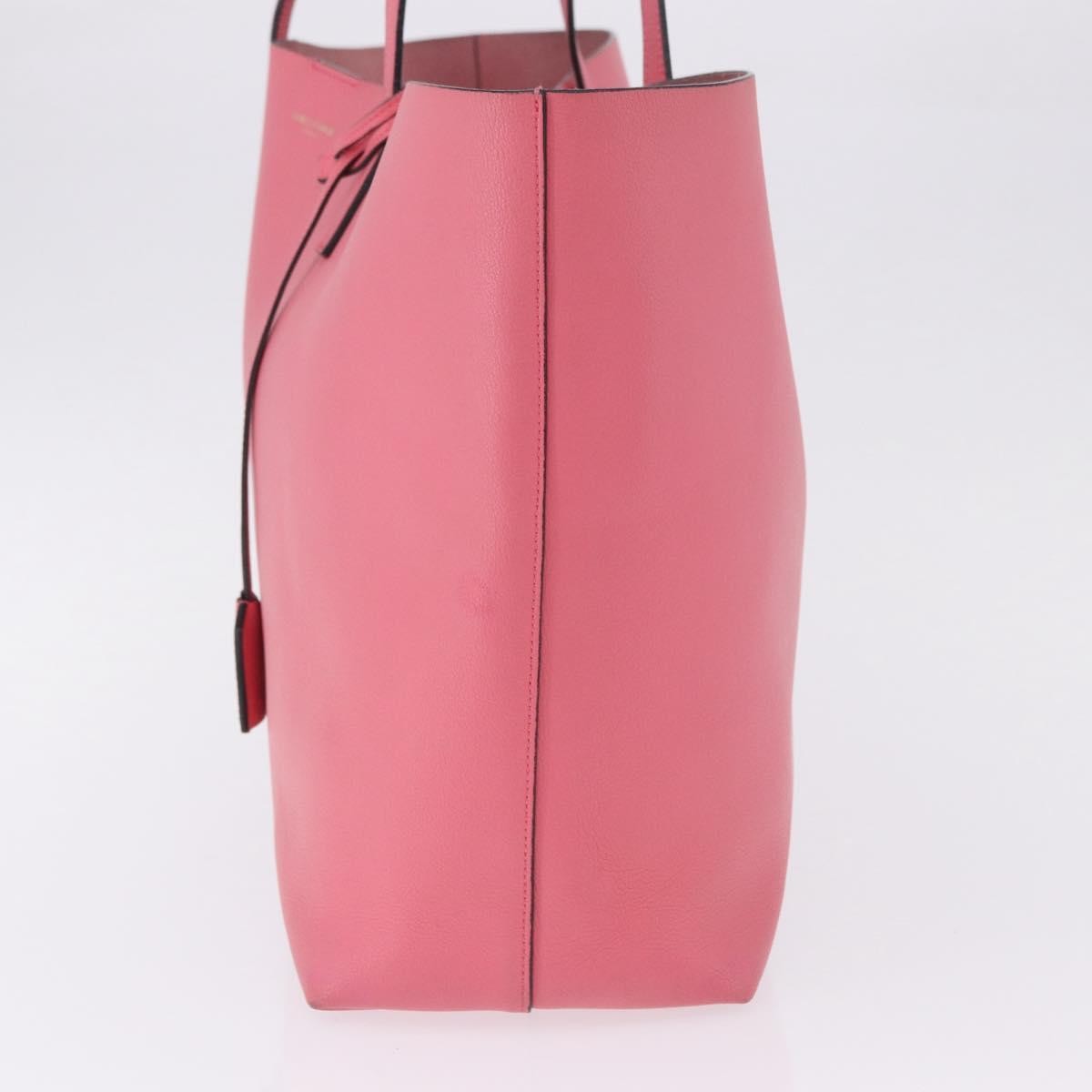 Saint Laurent Shopper Leather Pink Leather Tote Bag Bag (Pre-Owned)