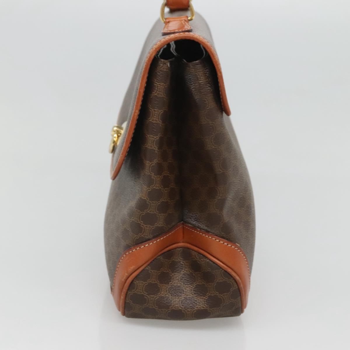 Celine Vintage Macadam Canvas Brown Canvas Handbag (Pre-Owned)