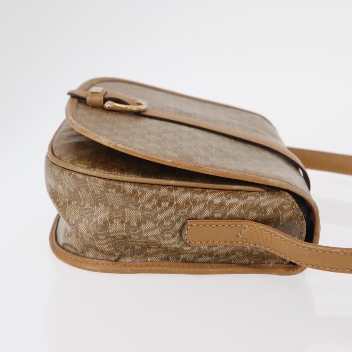 Celine Vintage Macadam Canvas Beige Canvas Shoulder Bag Bag (Pre-Owned)