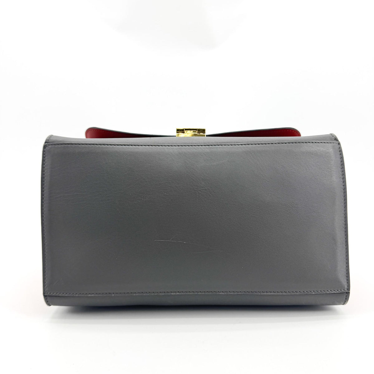Celine Tricolor Trapeze Leather Navy Leather Handbag (Pre-Owned)