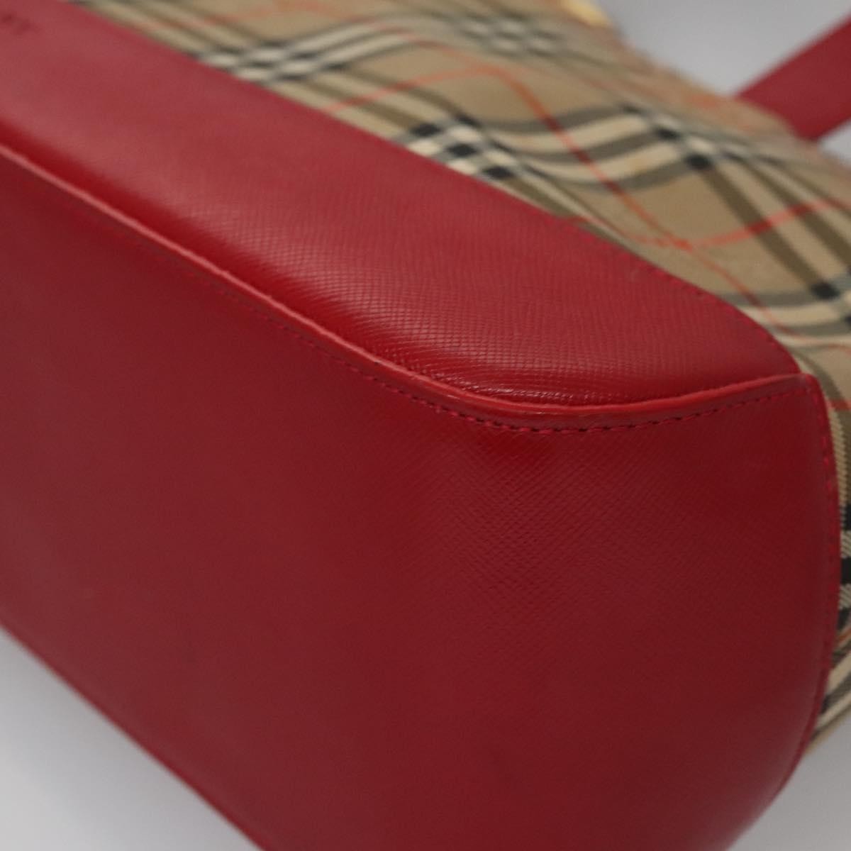 Burberry Nova Check Nova Check Canvas And Leather Beige Canvas Handbag (Pre-Owned)