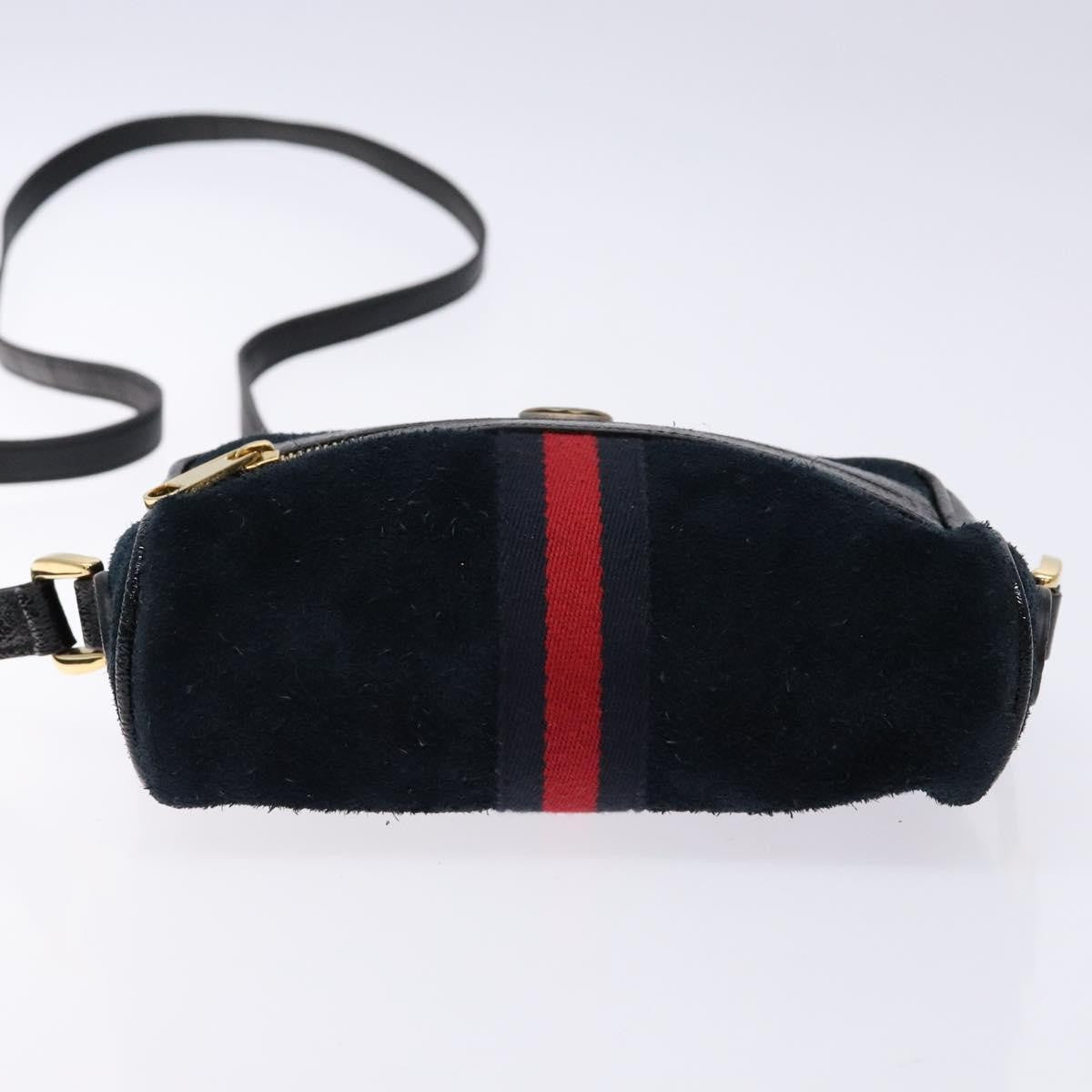 Gucci Ophidia Suede Navy Suede Shoulder Bag Bag (Pre-Owned)
