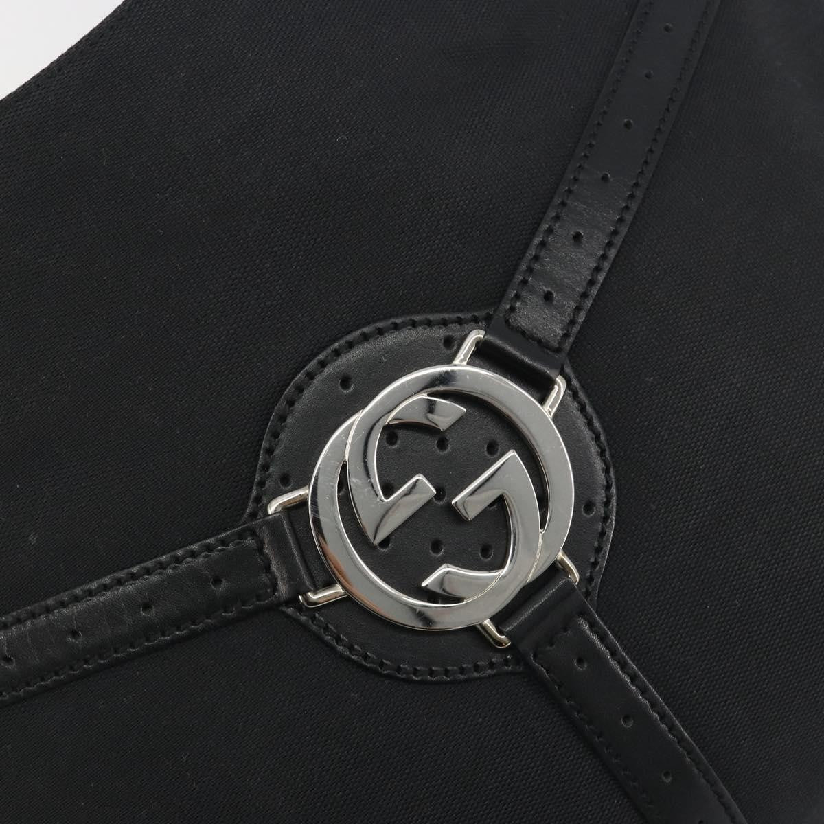 Gucci Reins Web Canvas Black Canvas Shoulder Bag Bag (Pre-Owned)