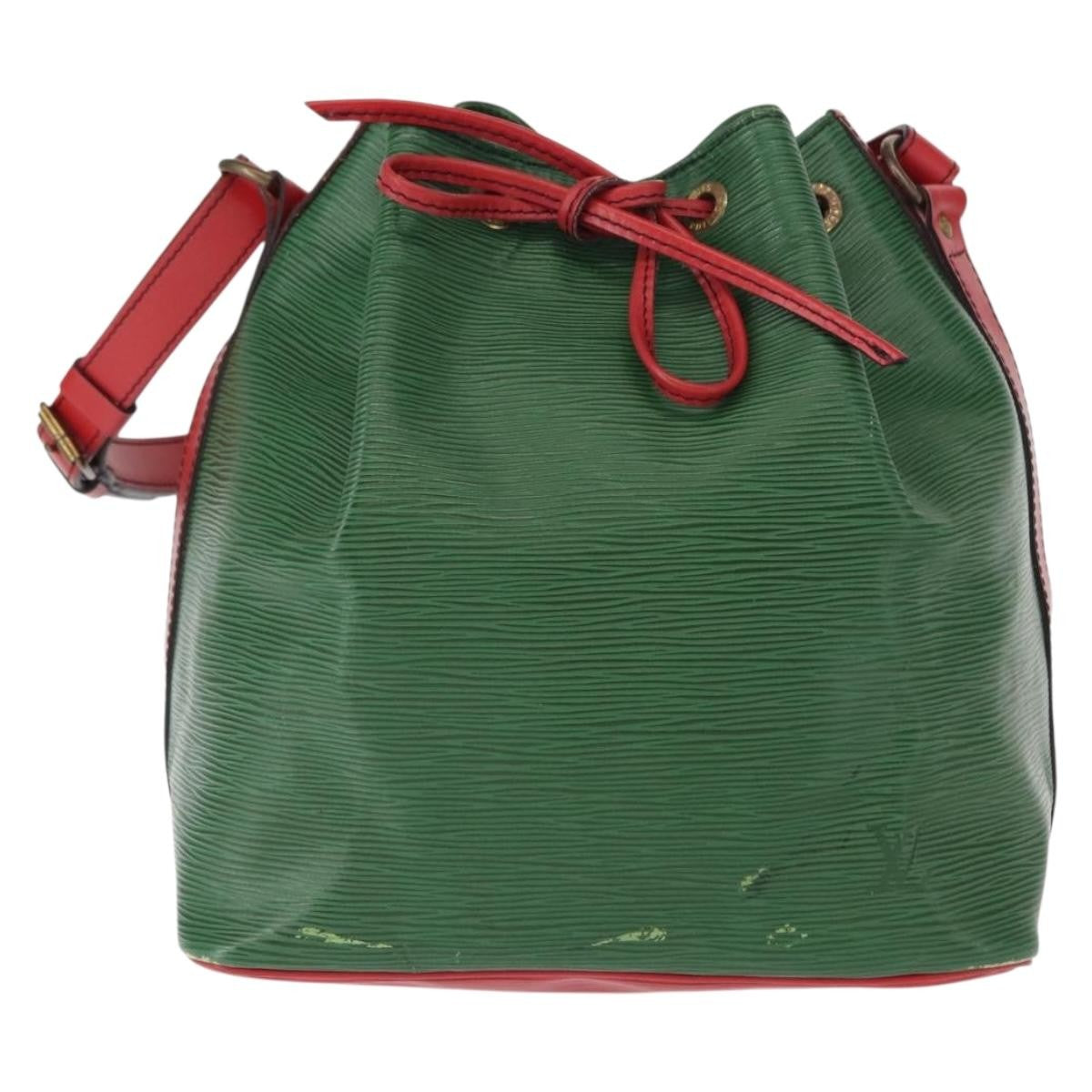 Louis Vuitton Bicolor Petit Noe Epi Leather Green Leather Shoulder Bag Bag (Pre-Owned)