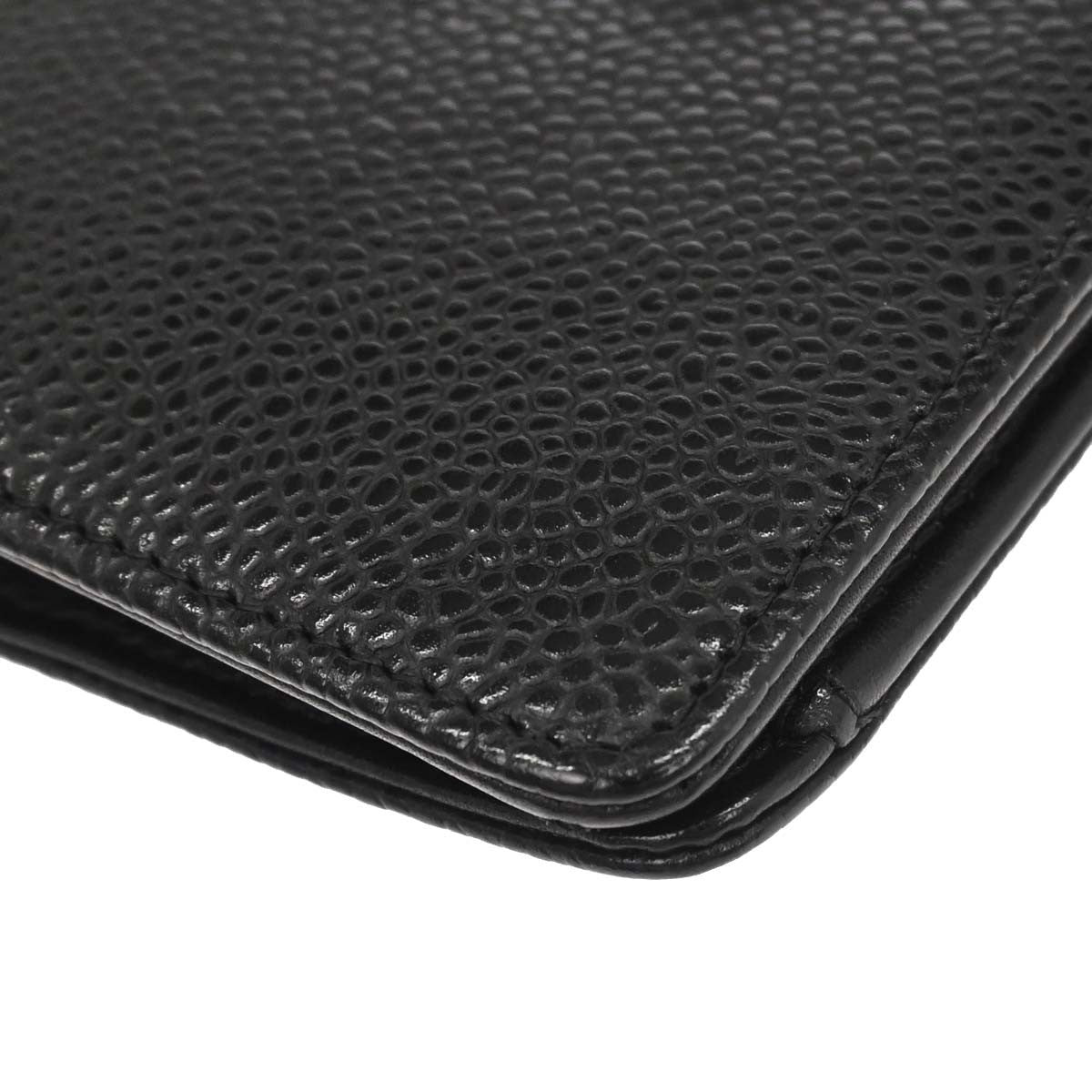 Chanel Chanel V Stitch Chevron Long Bifold Wallet Pink Chevron Black Calfskin Wallets Accessory (Pre-Owned)