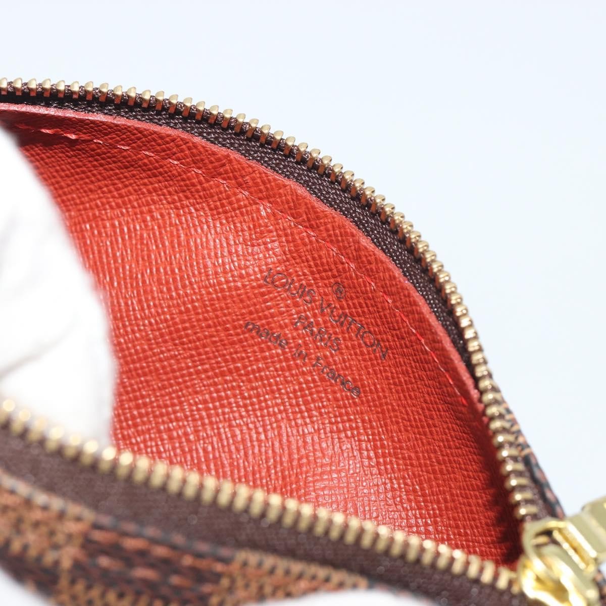 Louis Vuitton Papillon Pochette Damier Brown Canvas Clutche & Pouche Bag (Pre-Owned)