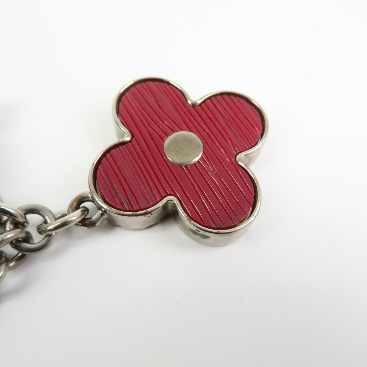Louis Vuitton Fleur D'epi Bag Charm Resin And Brass Burgundy Metal Charms And Keychains Accessory (Pre-Owned)