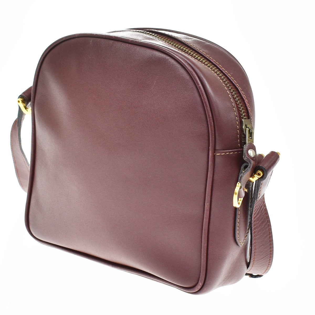 Cartier Must De Cartier Leather Red Leather Shoulder Bag Bag (Pre-Owned)