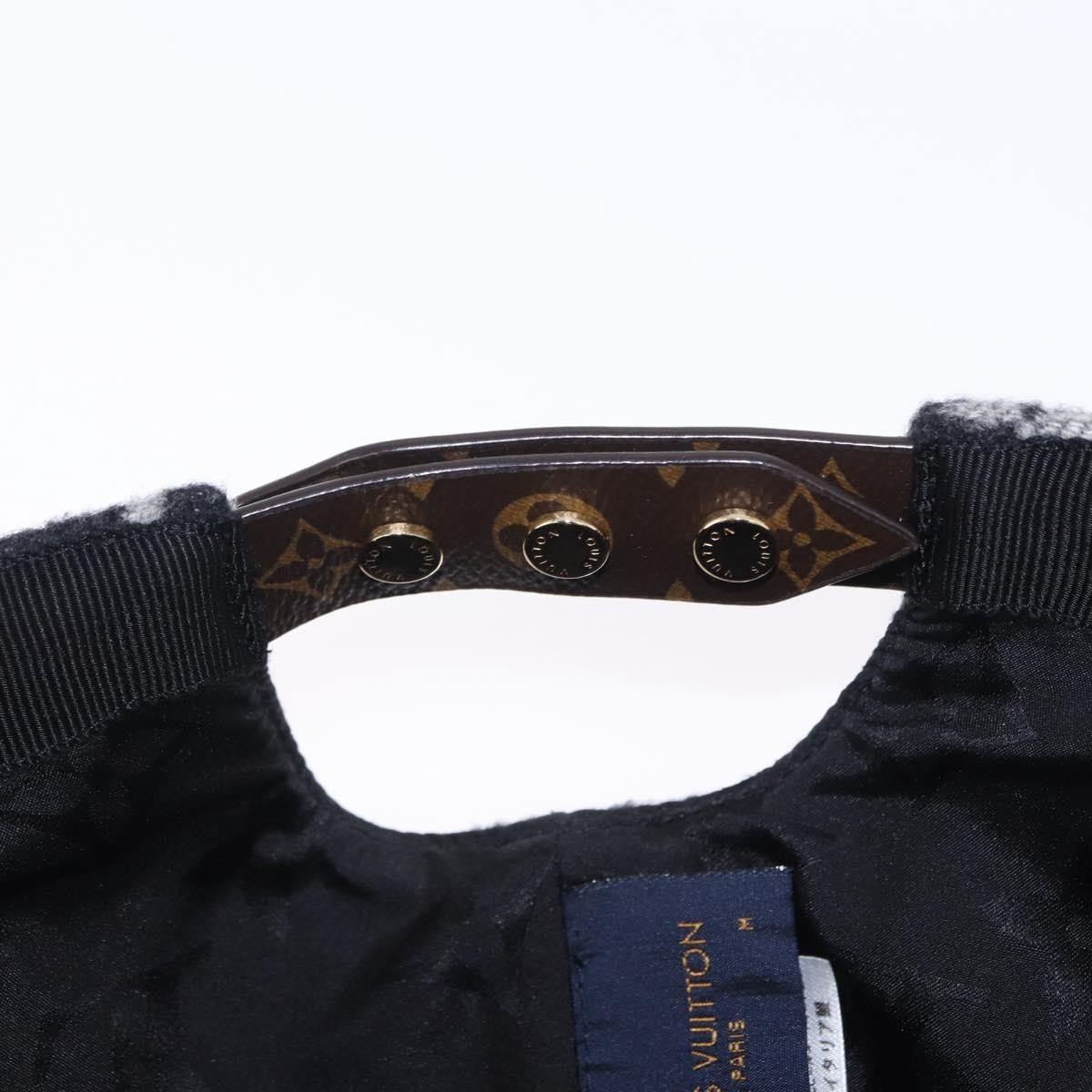 Louis Vuitton Carry On Baseball Cap Monogram Wool And Leather Black Wool Head Accessory Accessory (Pre-Owned)