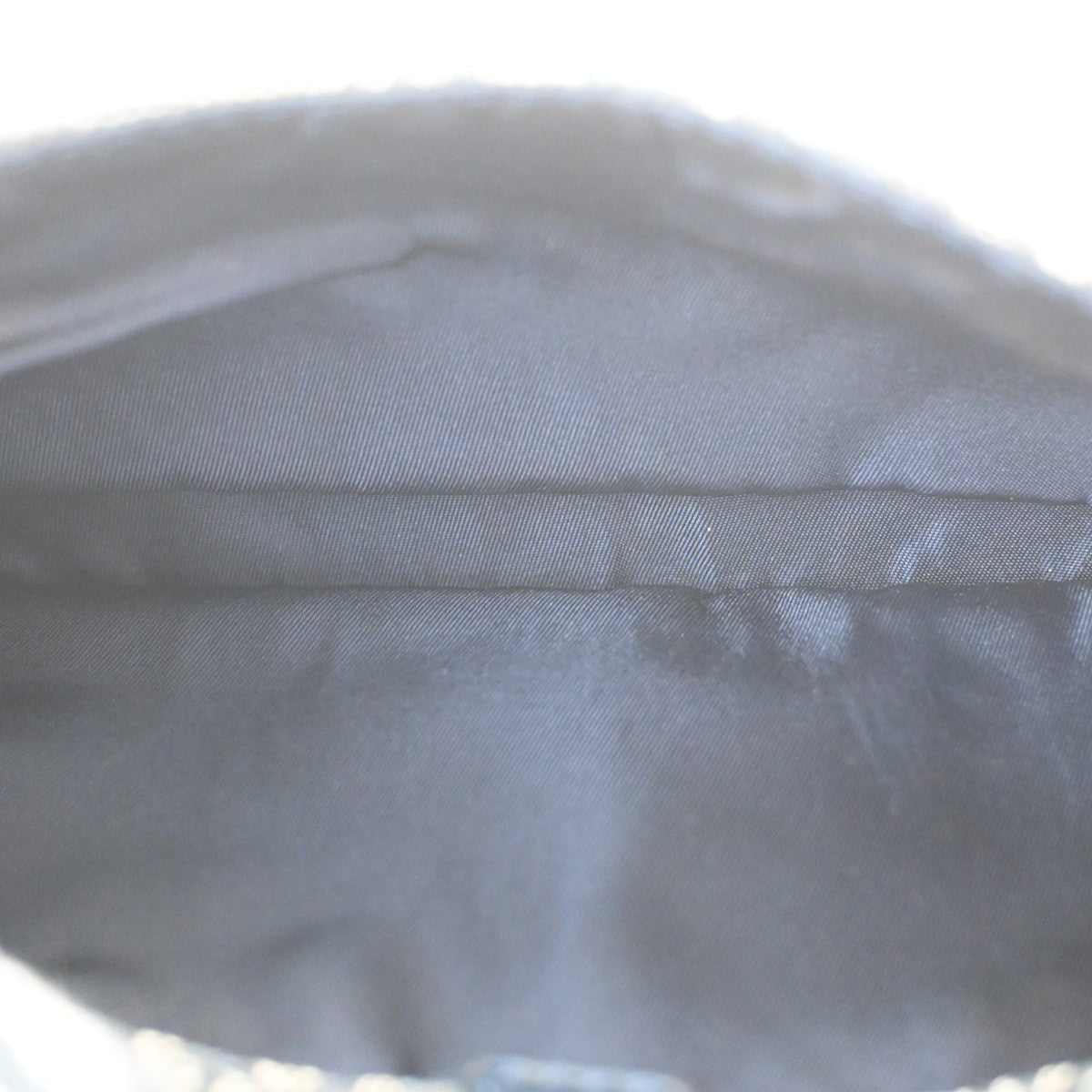 Christian Dior Vintage Saddle Bowler Diorissimo Canvas Navy Canvas Handbag (Pre-Owned)