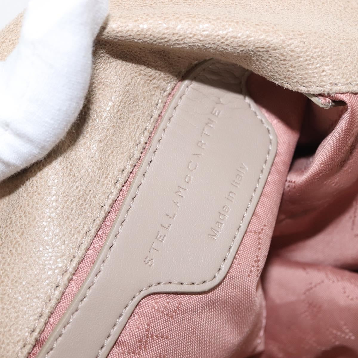 Stella Mccartney Falabella Fold Over Shaggy Deer Beige Polyester Crossbody Bag Bag (Pre-Owned)