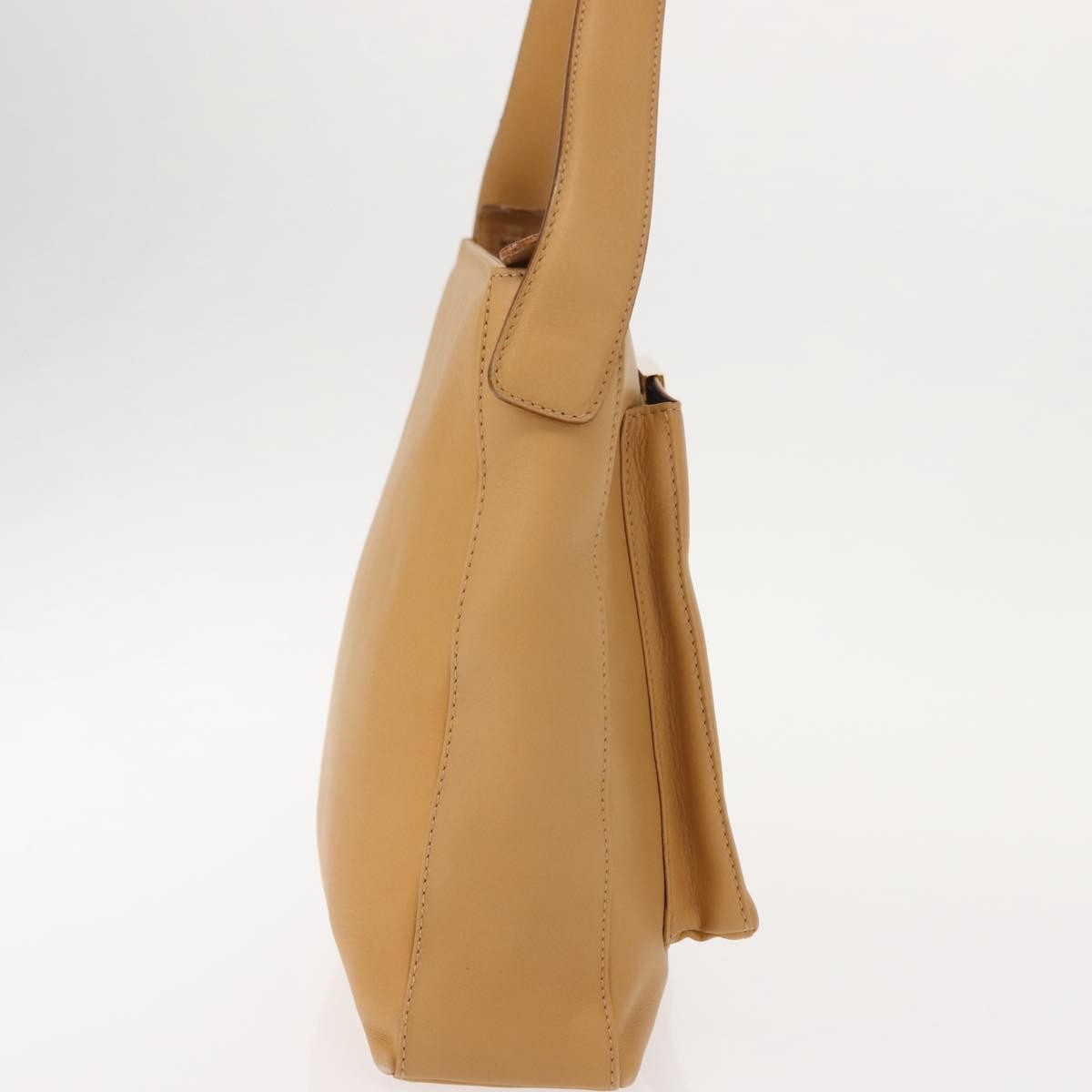 Salvatore Ferragamo Vintage Leather Beige Leather Bag (Pre-Owned)