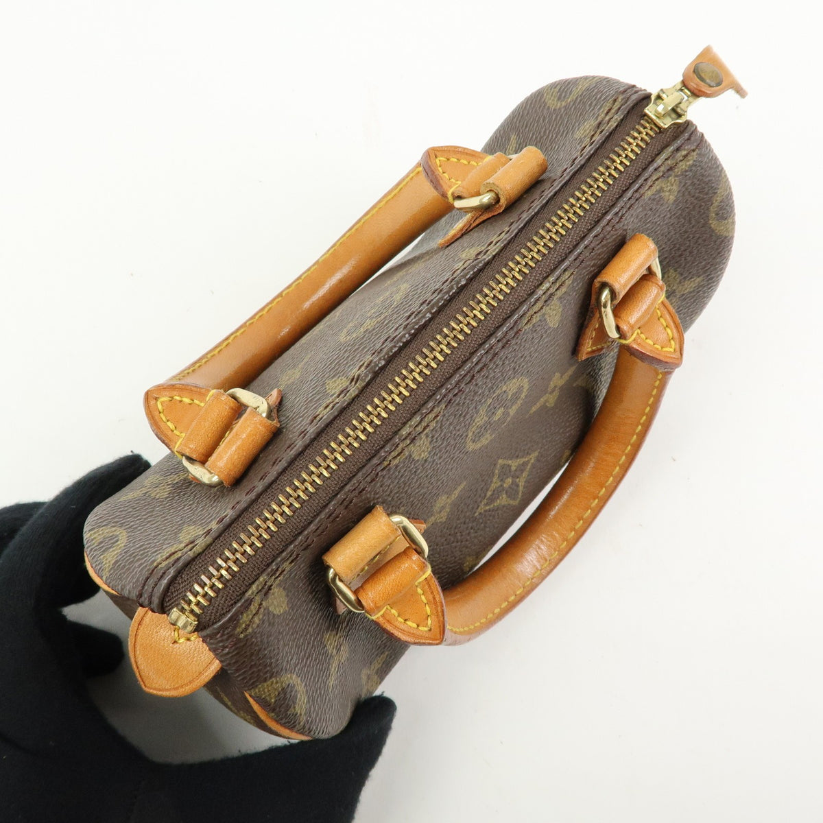 Louis Vuitton Speedy Mini Hl Monogram Canvas Brown Canvas Handbag (Pre-Owned)
