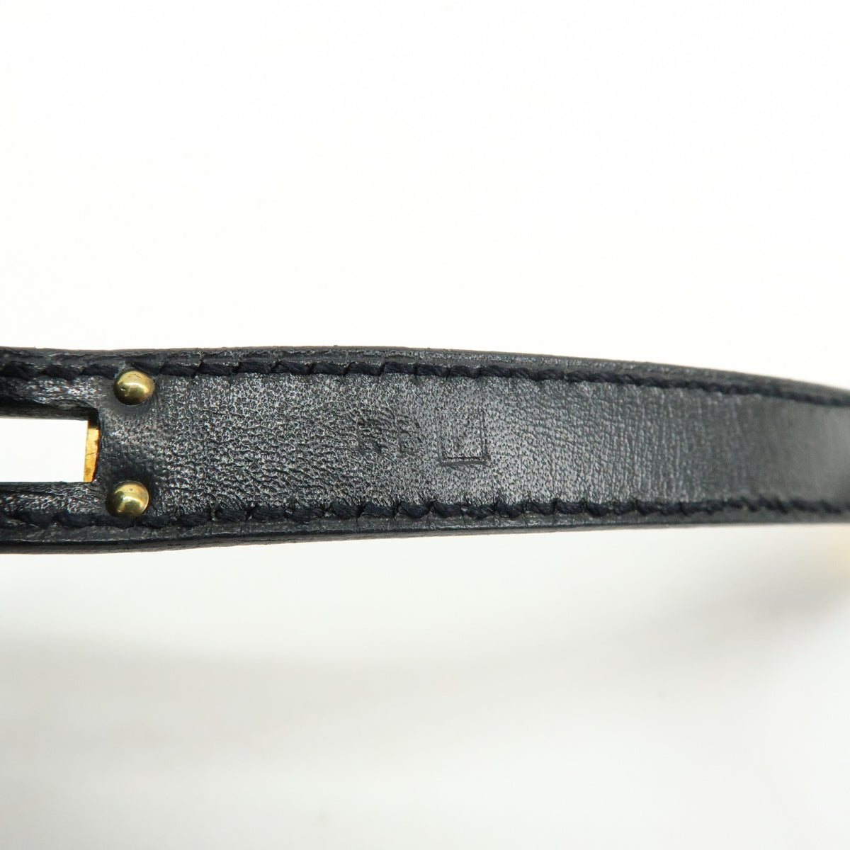 Hermes Kelly Double Tour Leather Black Leather Bracelet Jewelry (Pre-Owned)