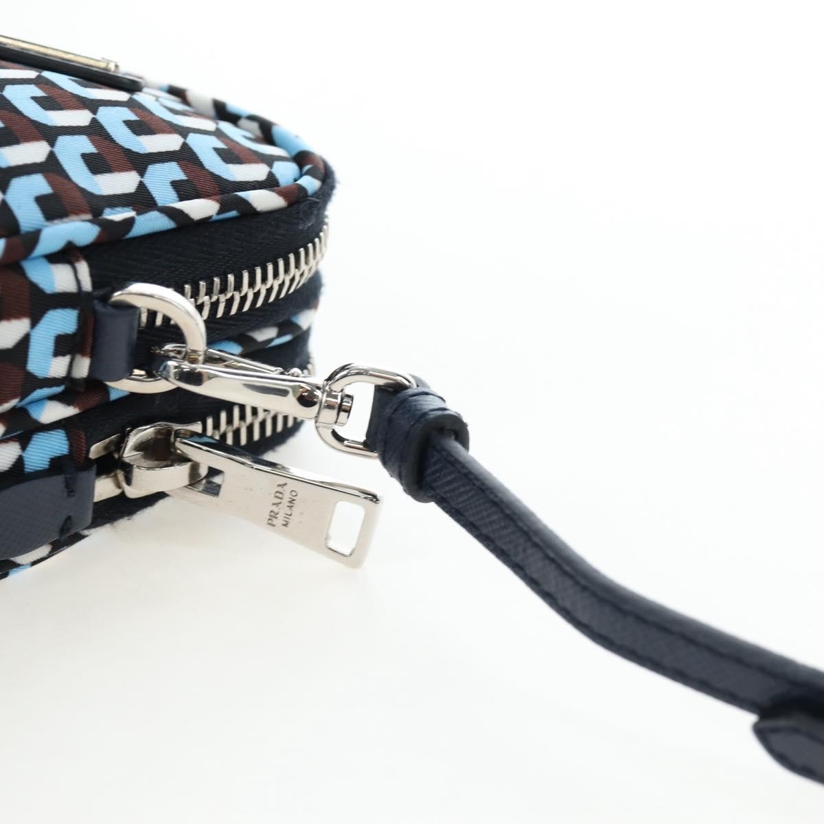 Prada Vintage Tessuto Blue Nylon Shoulder Bag Bag (Pre-Owned)