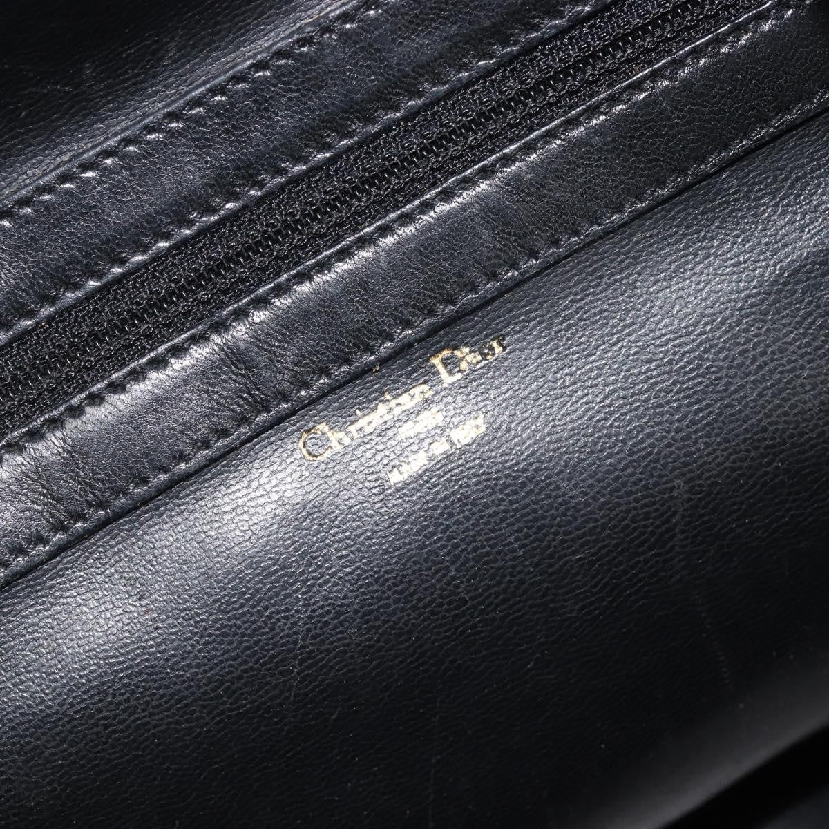 Christian Dior Handbag Leather Navy Leather Handbag (Pre-Owned)