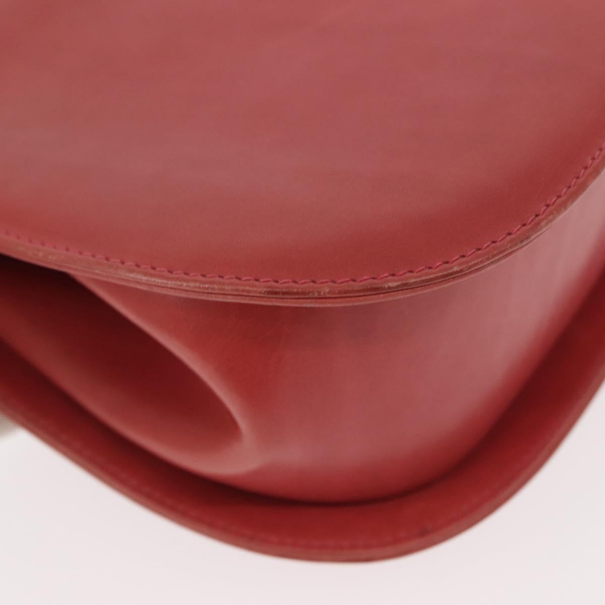 Salvatore Ferragamo Gancini Leather Pink Leather Shoulder Bag Bag (Pre-Owned)
