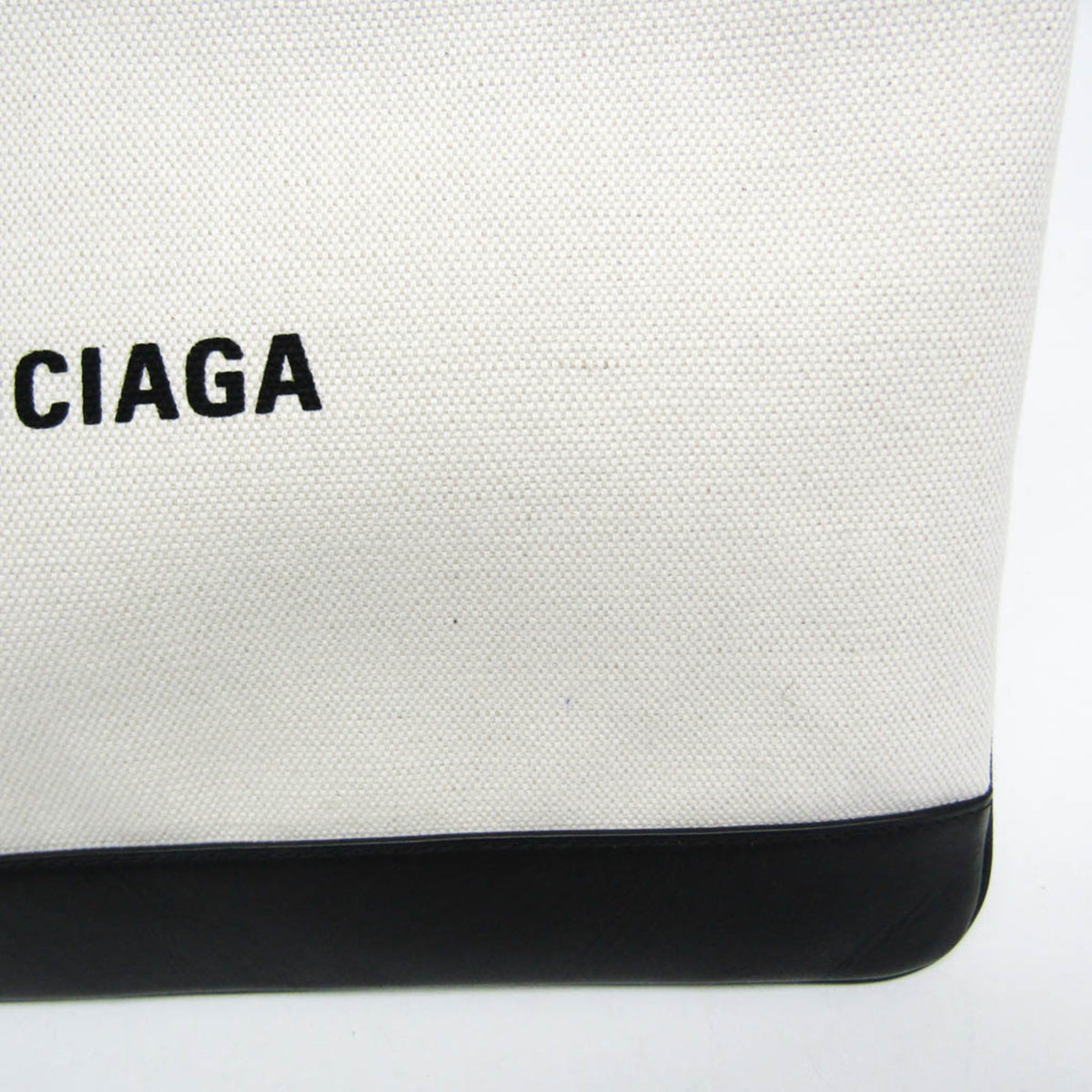 Balenciaga Navy Zip Canvas And Leather Ecru Canvas Clutche & Pouche Bag (Pre-Owned)