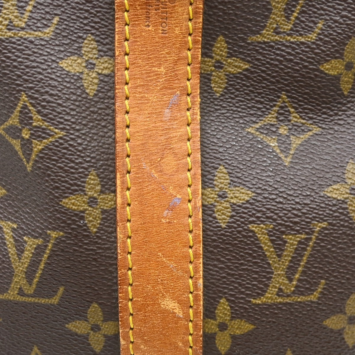 Louis Vuitton Keepall Bandouliere Monogram Canvas Brown Canvas Travel Bag Bag (Pre-Owned)