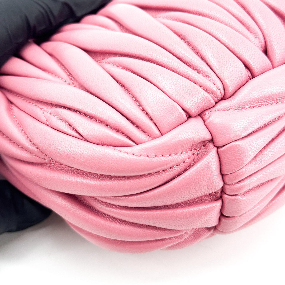 Miu Miu Wander Hobo Matelasse Satin Pink Leather Shoulder Bag Bag (Pre-Owned)